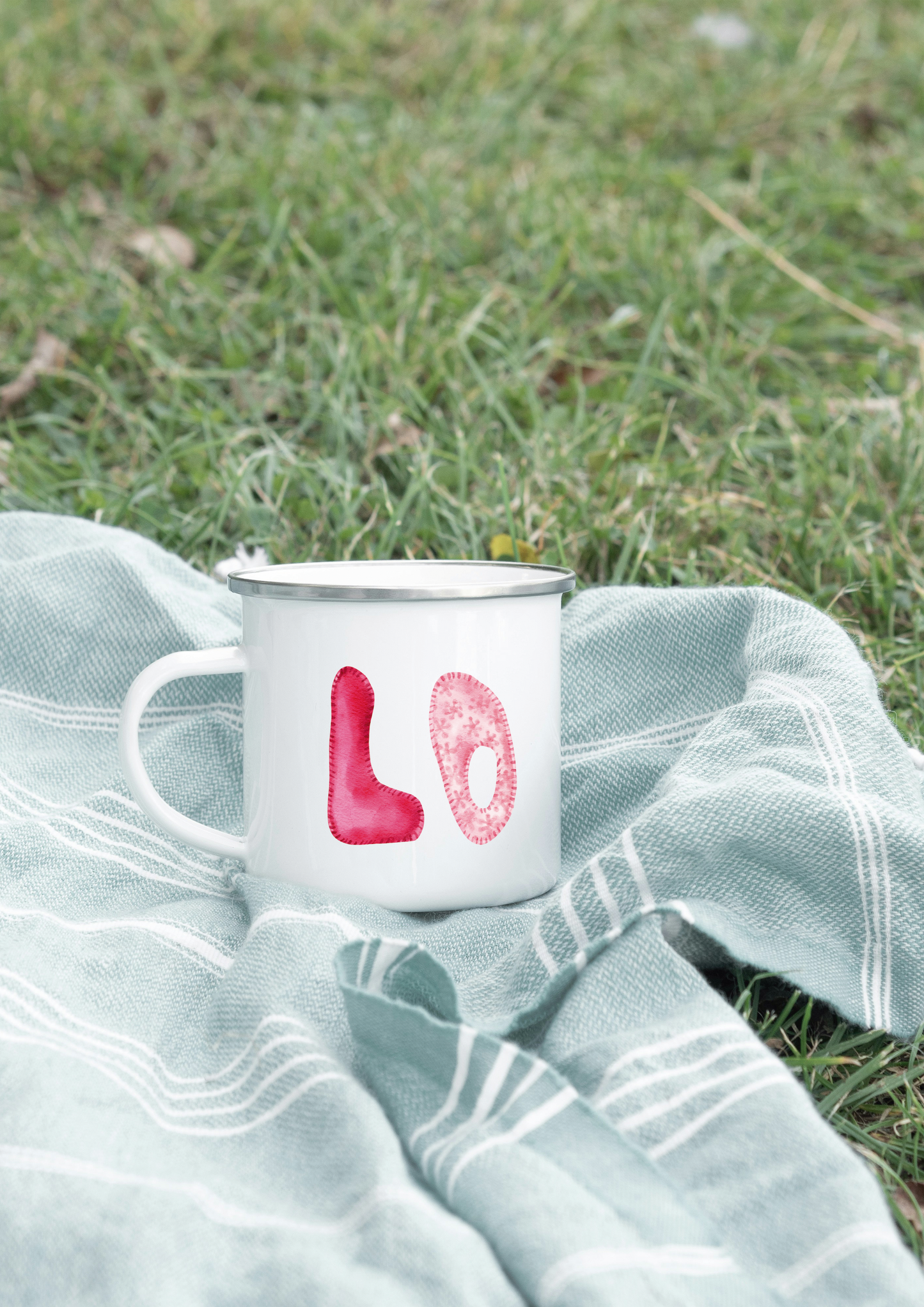 Tazas x 2 estilo vintage SAN VALENTÍN personalizada