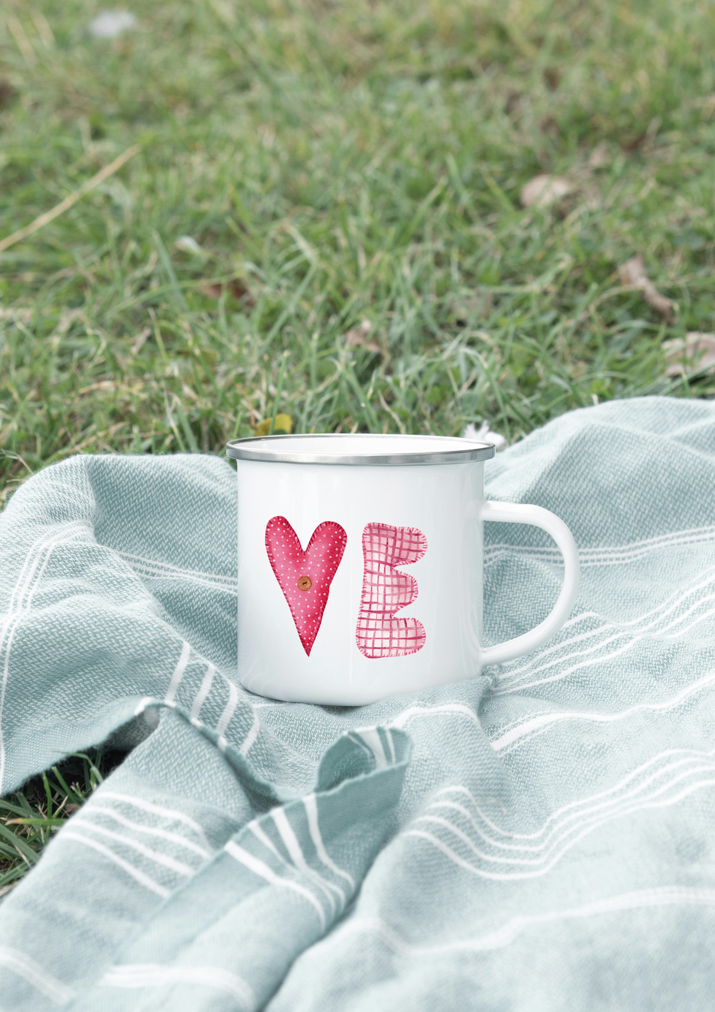 Tazas x 2 estilo vintage SAN VALENTÍN personalizada