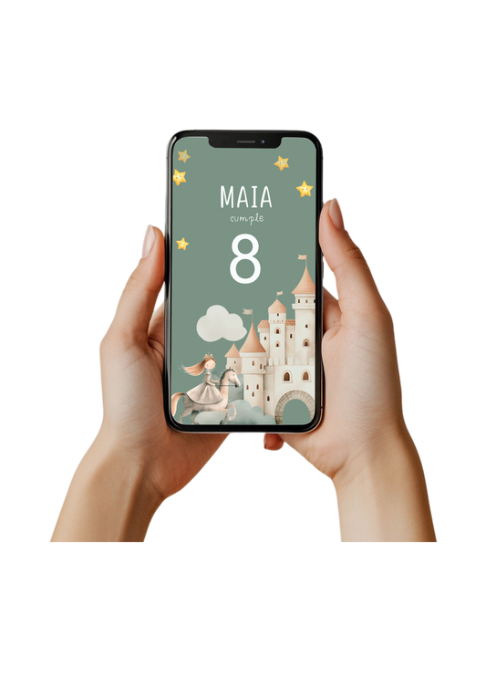 Invitación digital personalizada cumpleaños y festejos MEDIEVAL PARTY