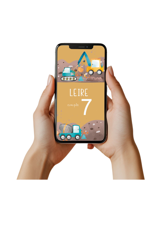 Invitación digital personalizada cumpleaños y festejos TRUCK PARTY