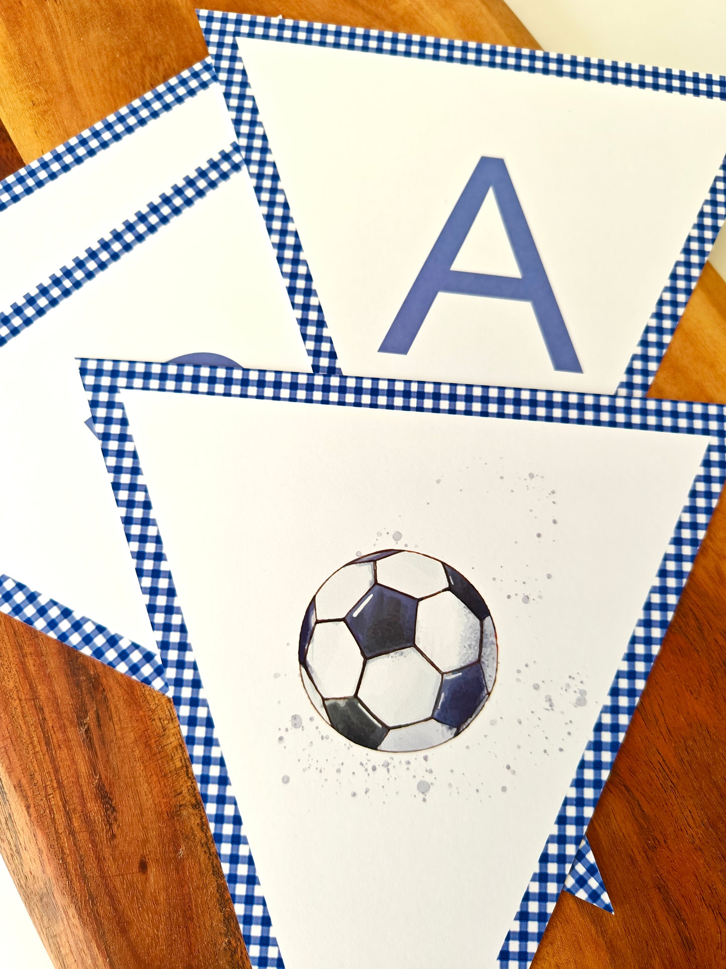 Guirnalda de papel personalizada Comunión COLECCIÓN FUTBOL
