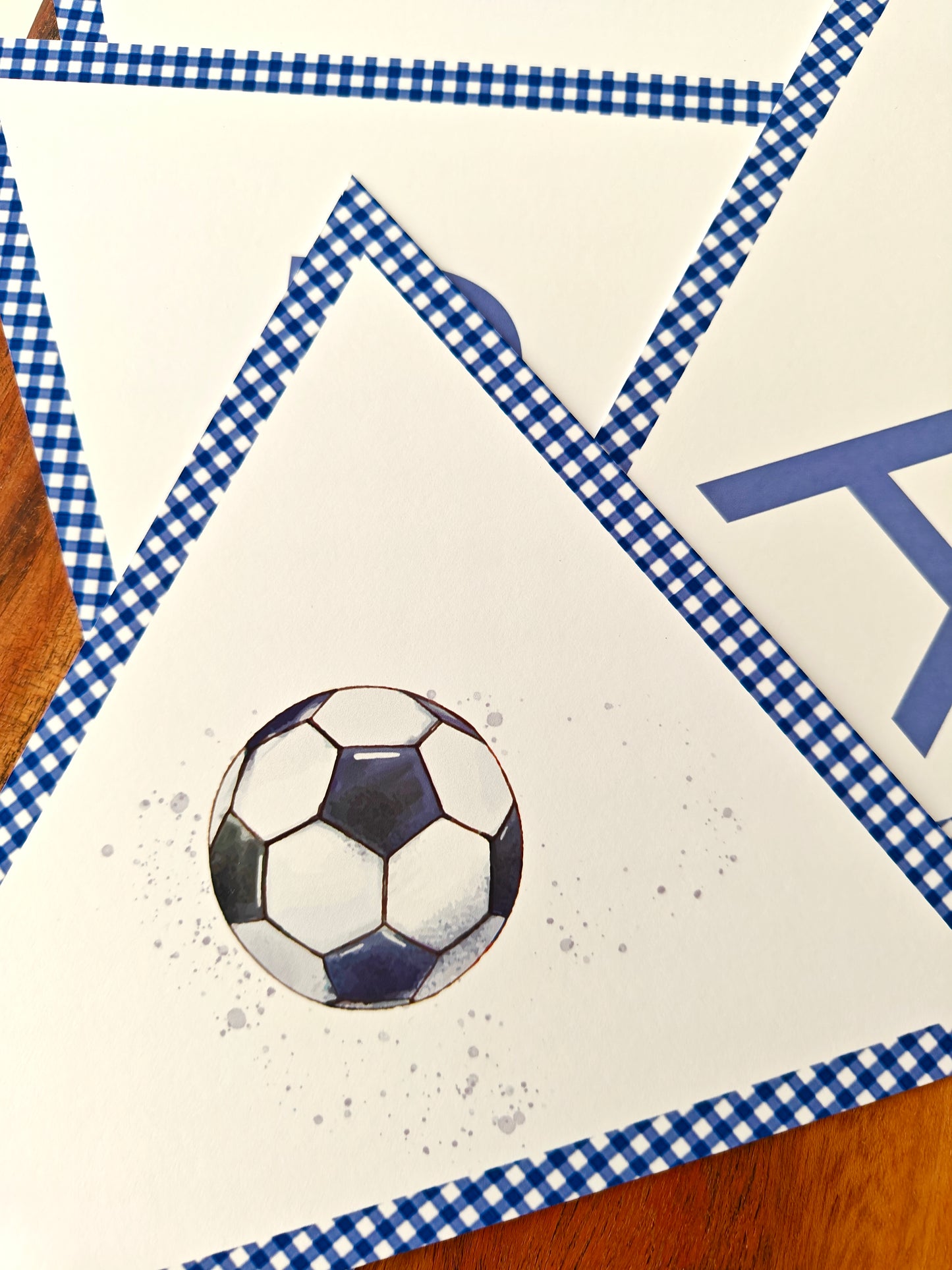Guirnalda de papel personalizada Comunión COLECCIÓN FUTBOL