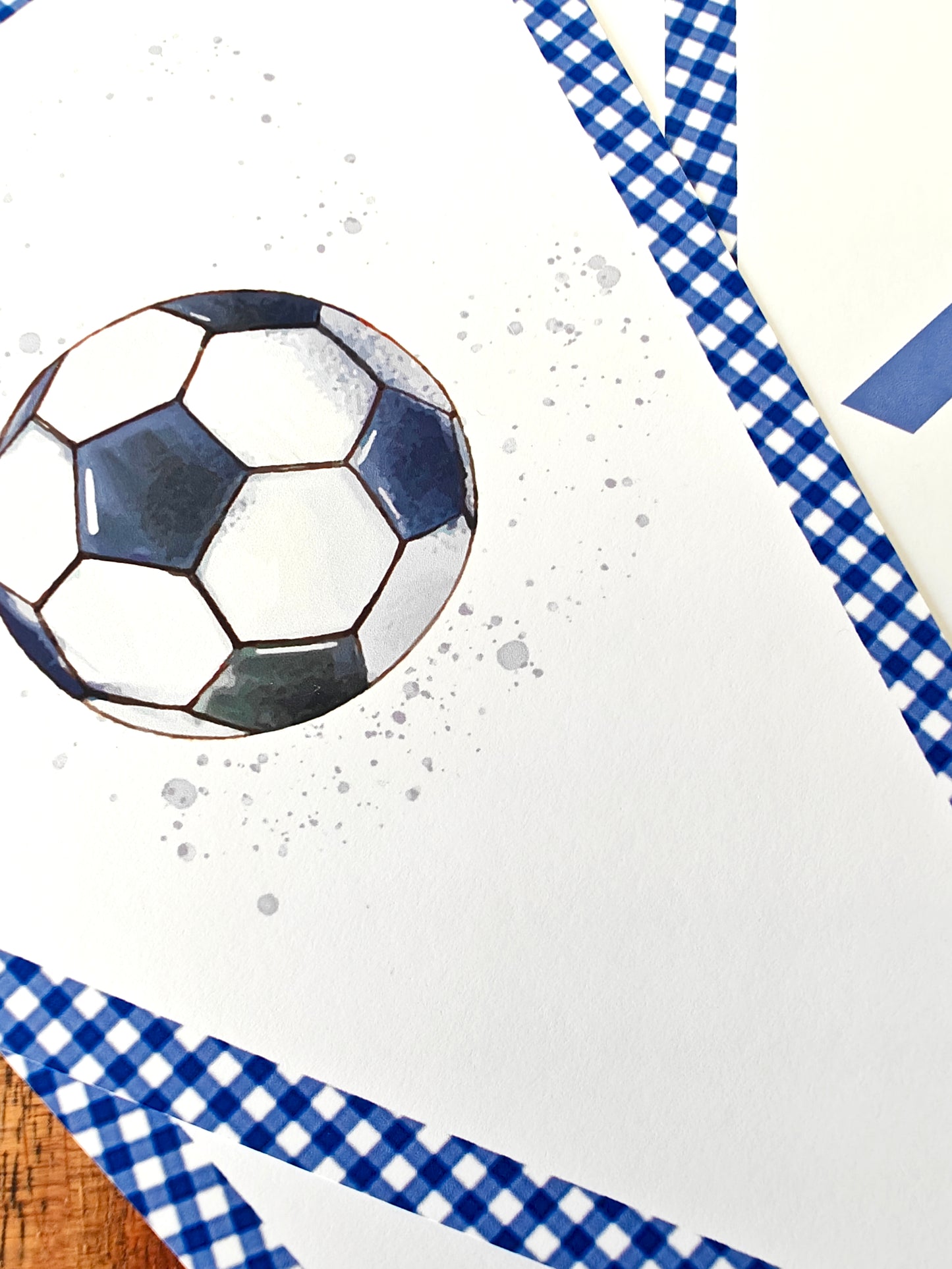 Guirnalda de papel personalizada Comunión COLECCIÓN FUTBOL