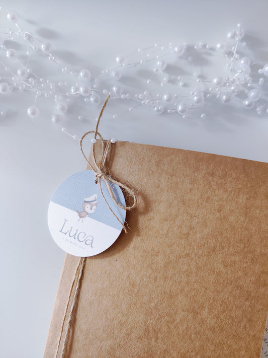 Pack x 15 Etiquetas redondas personalizadas Comunión COLECCIÓN INICIAL + Pajarito marinero