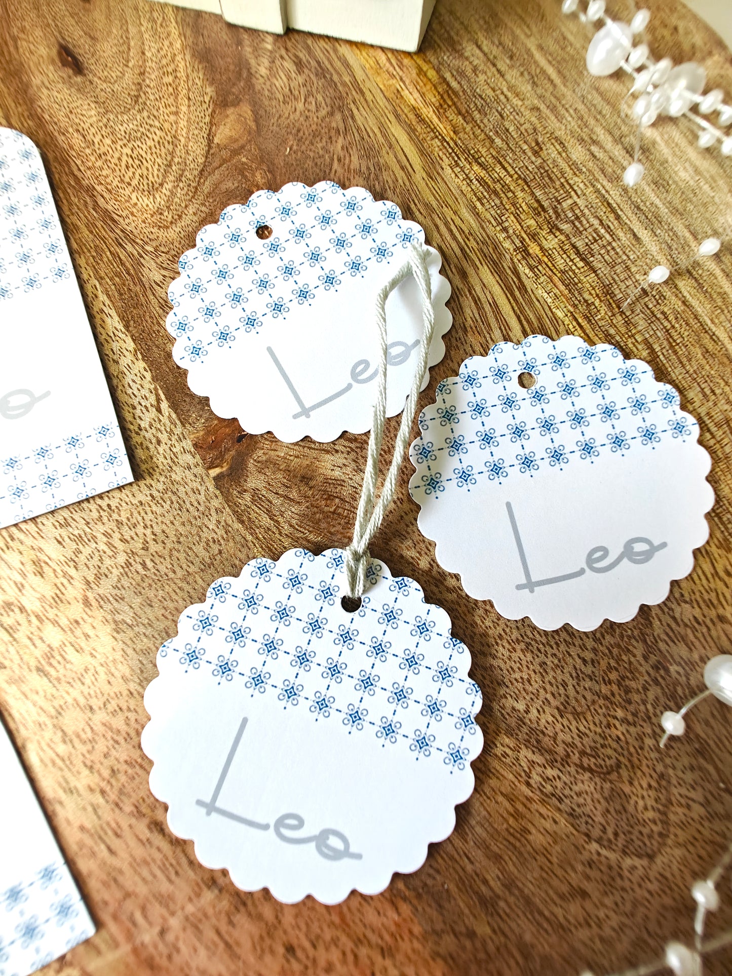 Pack x 15 Etiquetas redondas personalizadas Bautizo COLECCIÓN CIGÜEÑA