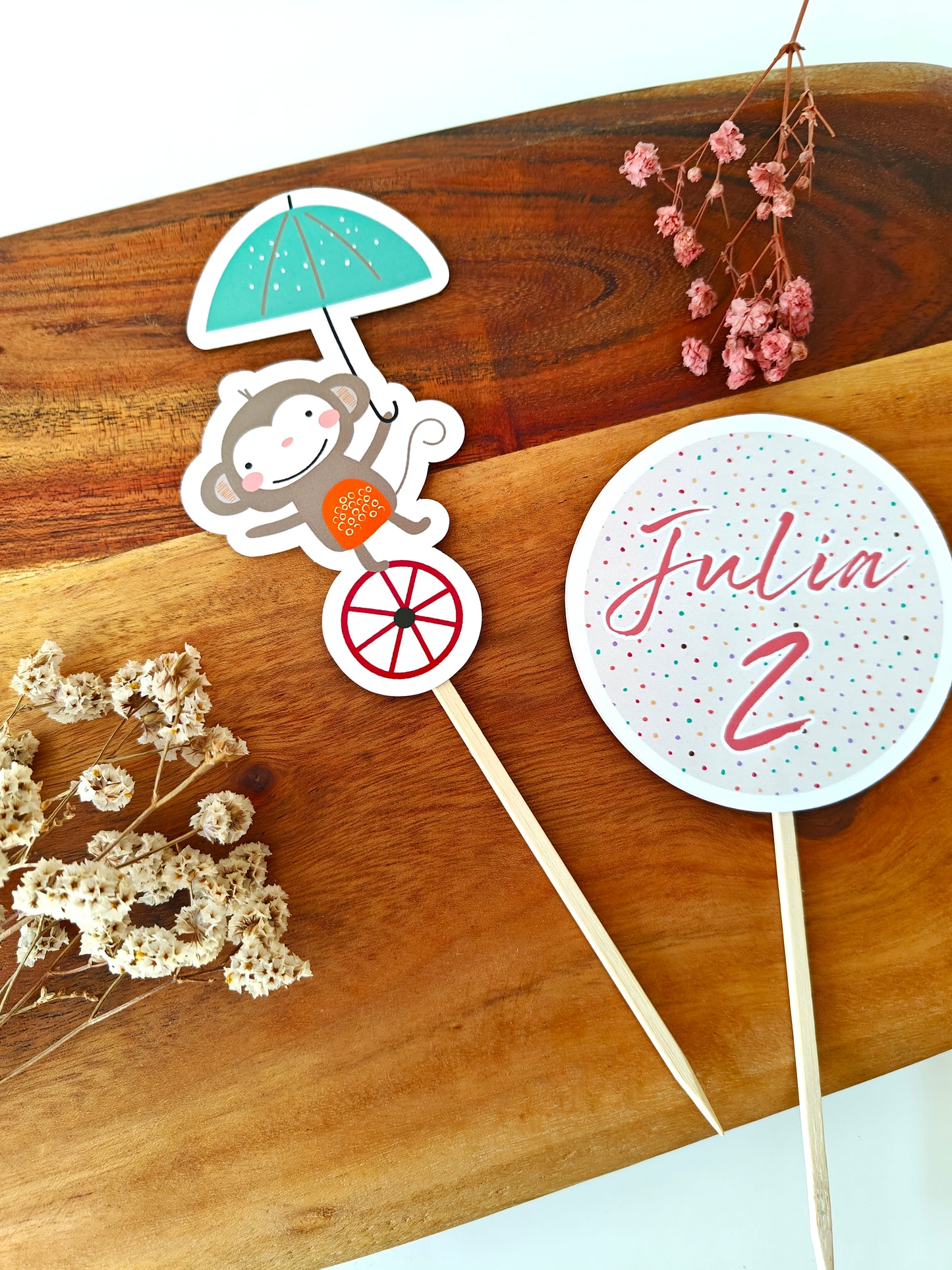 Topper tarta x2 personalizados Festejos y cumpleaños