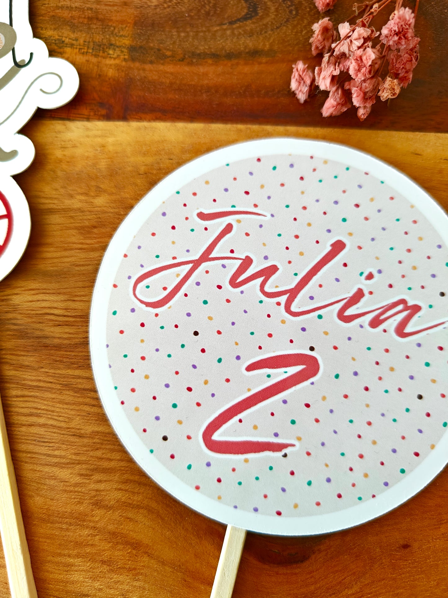 Topper tarta x2 personalizados Festejos y cumpleaños