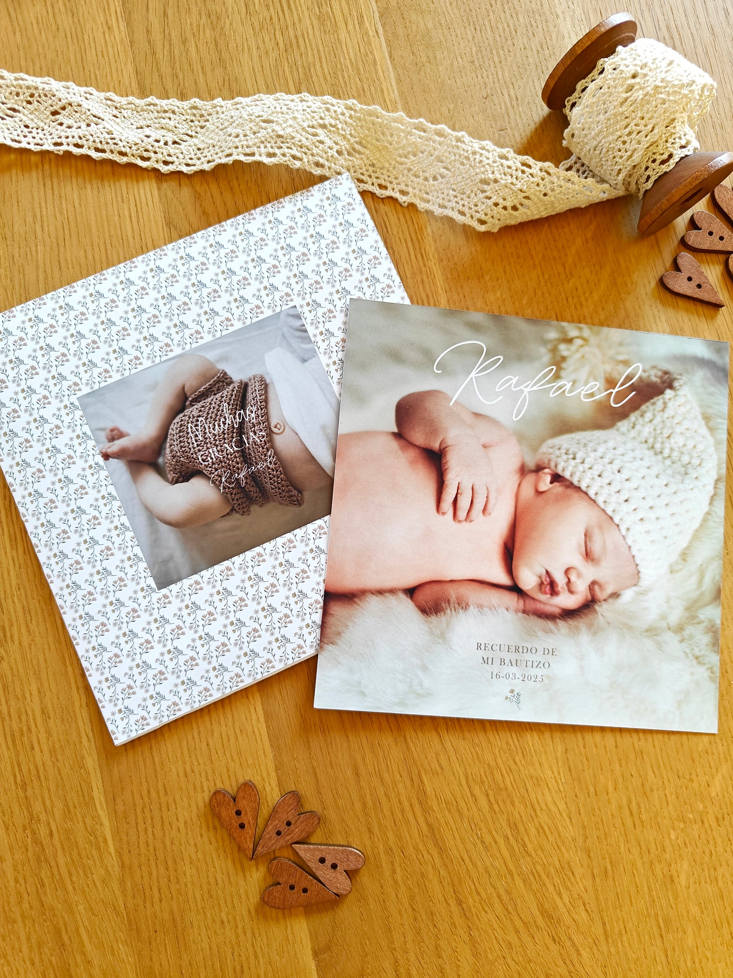 Recordatorio Polaroid personalizado Bautizo COLECCIÓN BARI