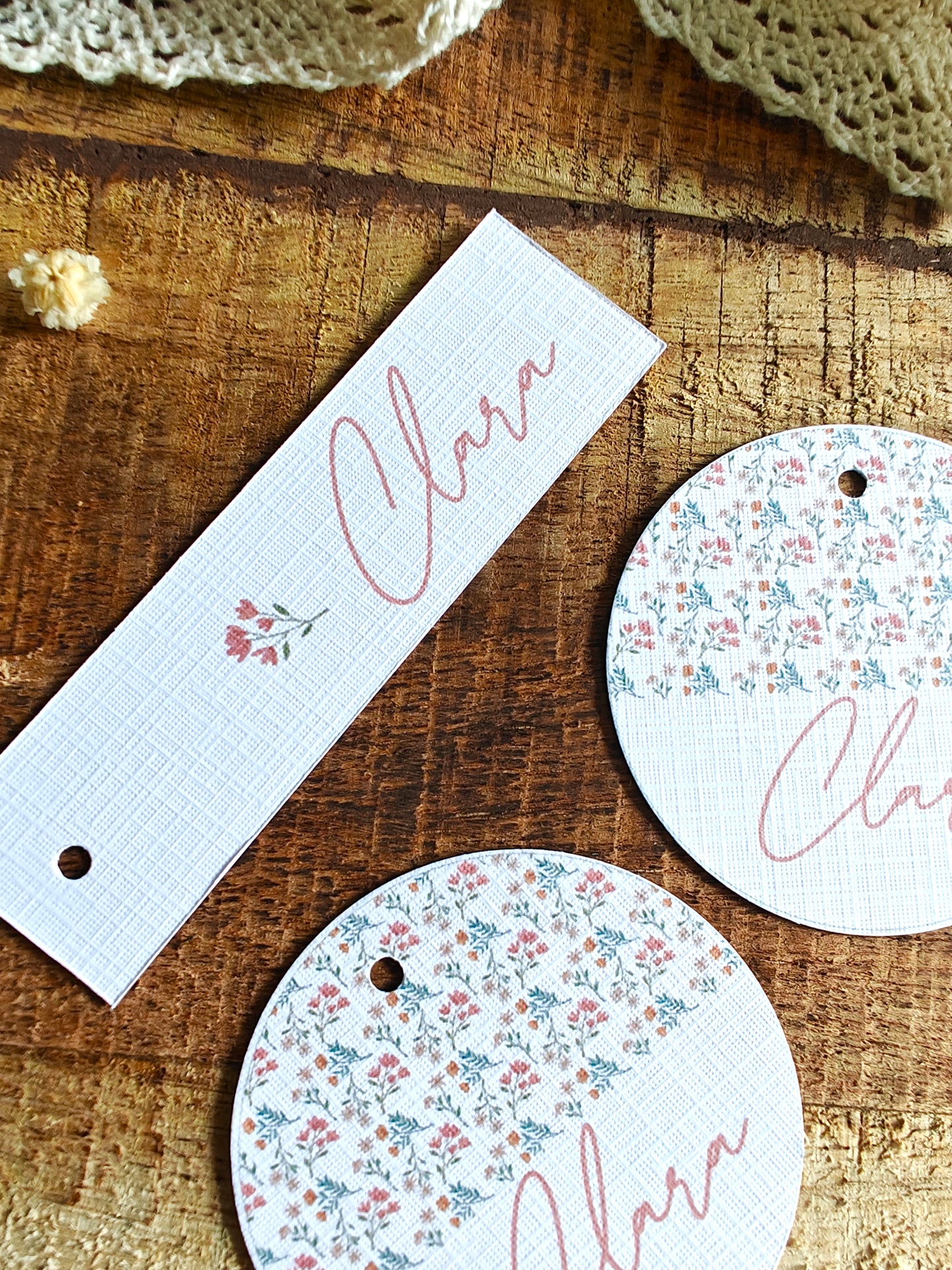 Pack x 15 Etiquetas personalizadas Bautizo COLECCIÓN BABY GIRL