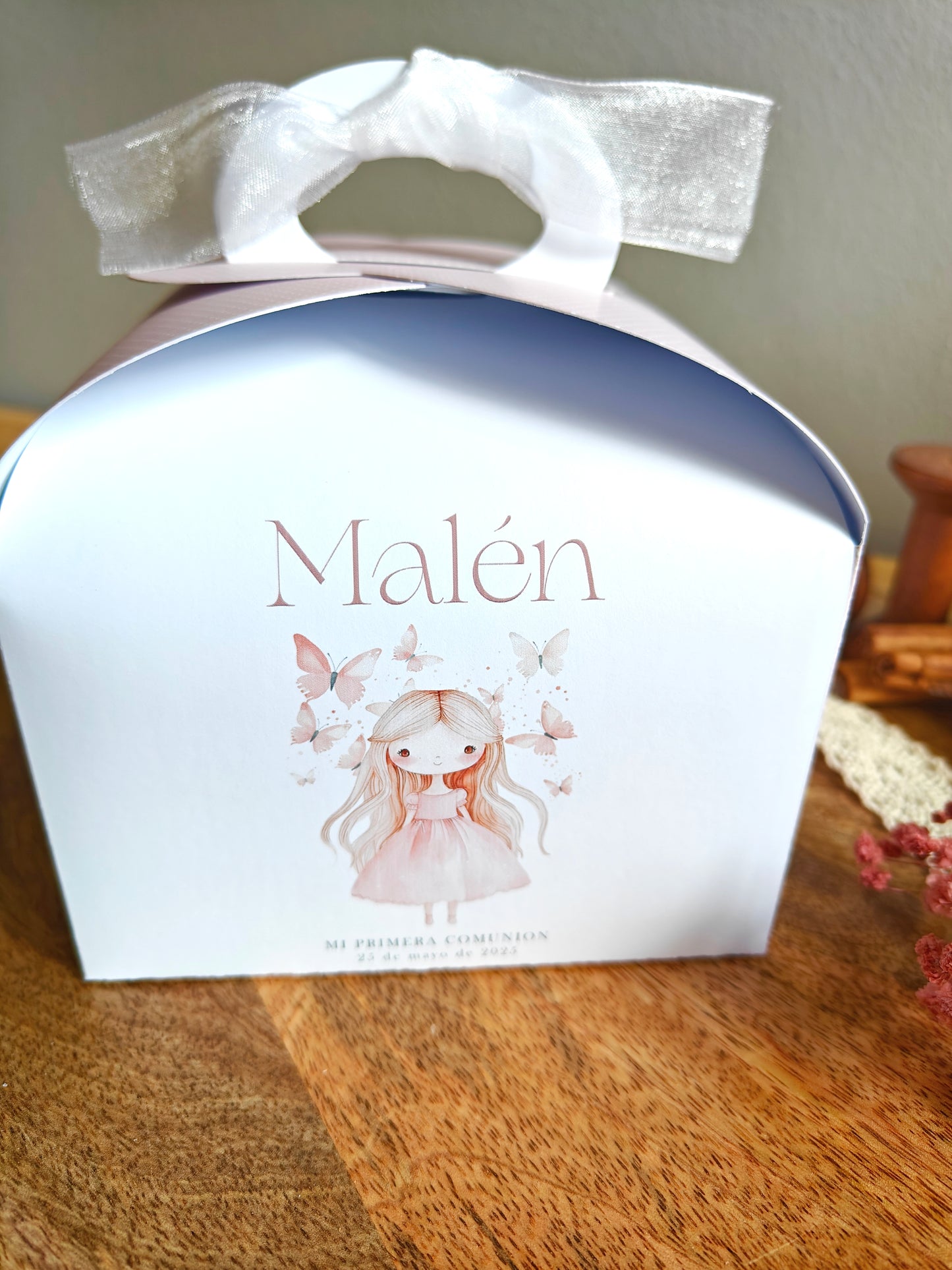 Caja Big Box personalizada Comunión COLECCIÓN BUTTERFLY