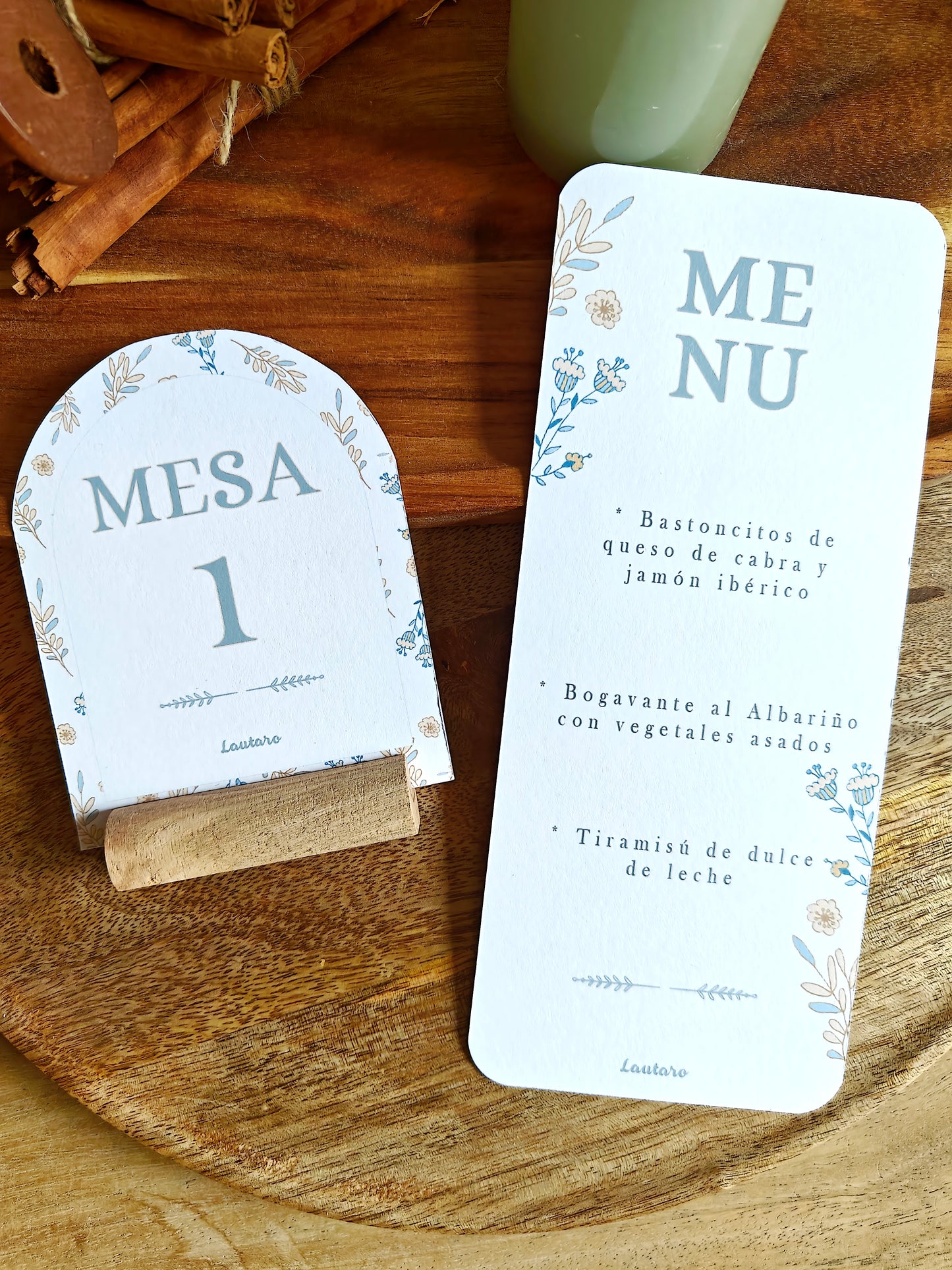 Minuta - Menú para mesa personalizado Bautizo