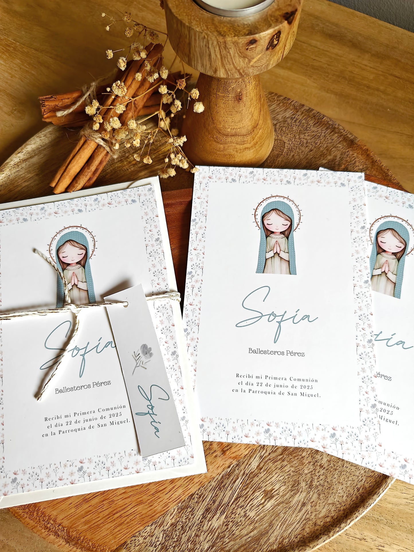 Invitación impresa personalizada Comunión COLECCIÓN VIRGENCITA