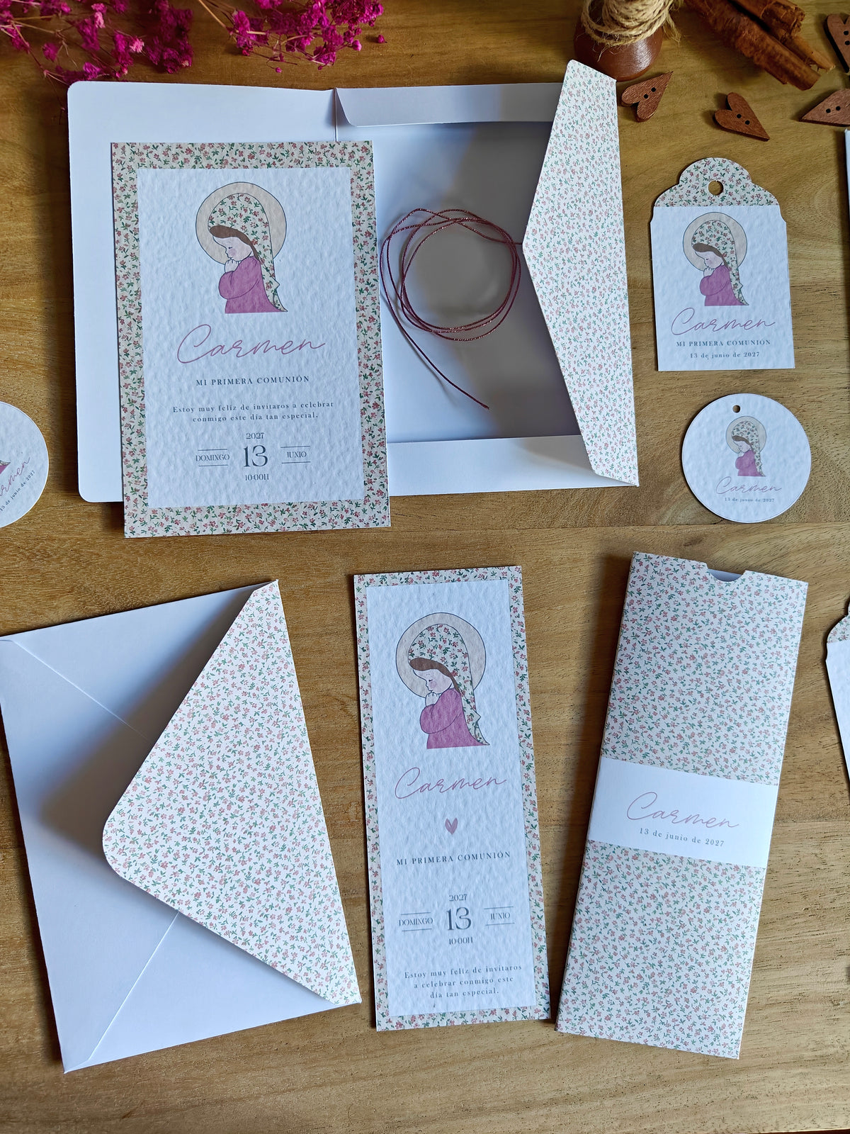 Sobres invitaciones COLECCIÓN MI COMUNIÓN MI DISEÑO