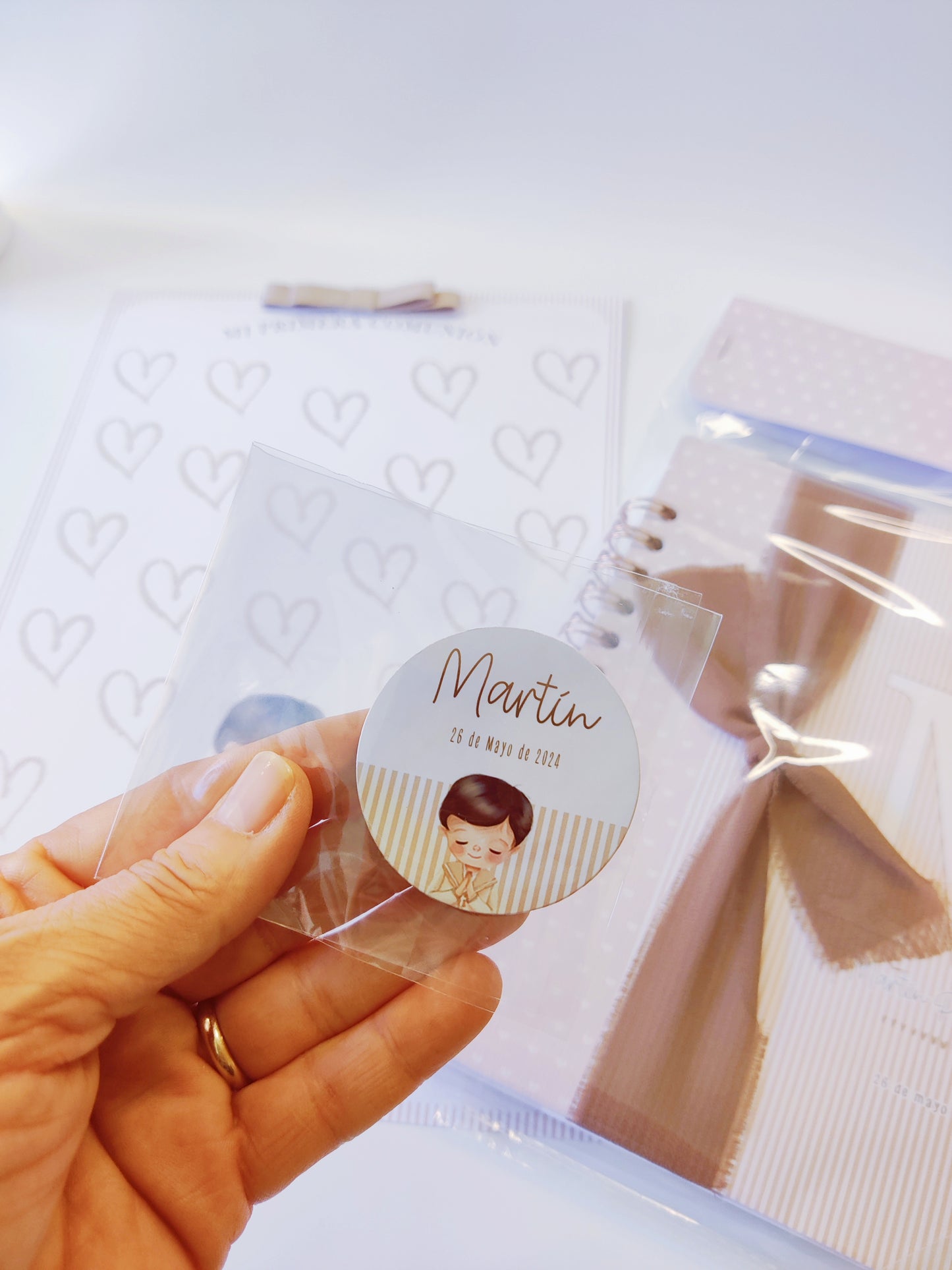 Imán de madera personalizado Comunión