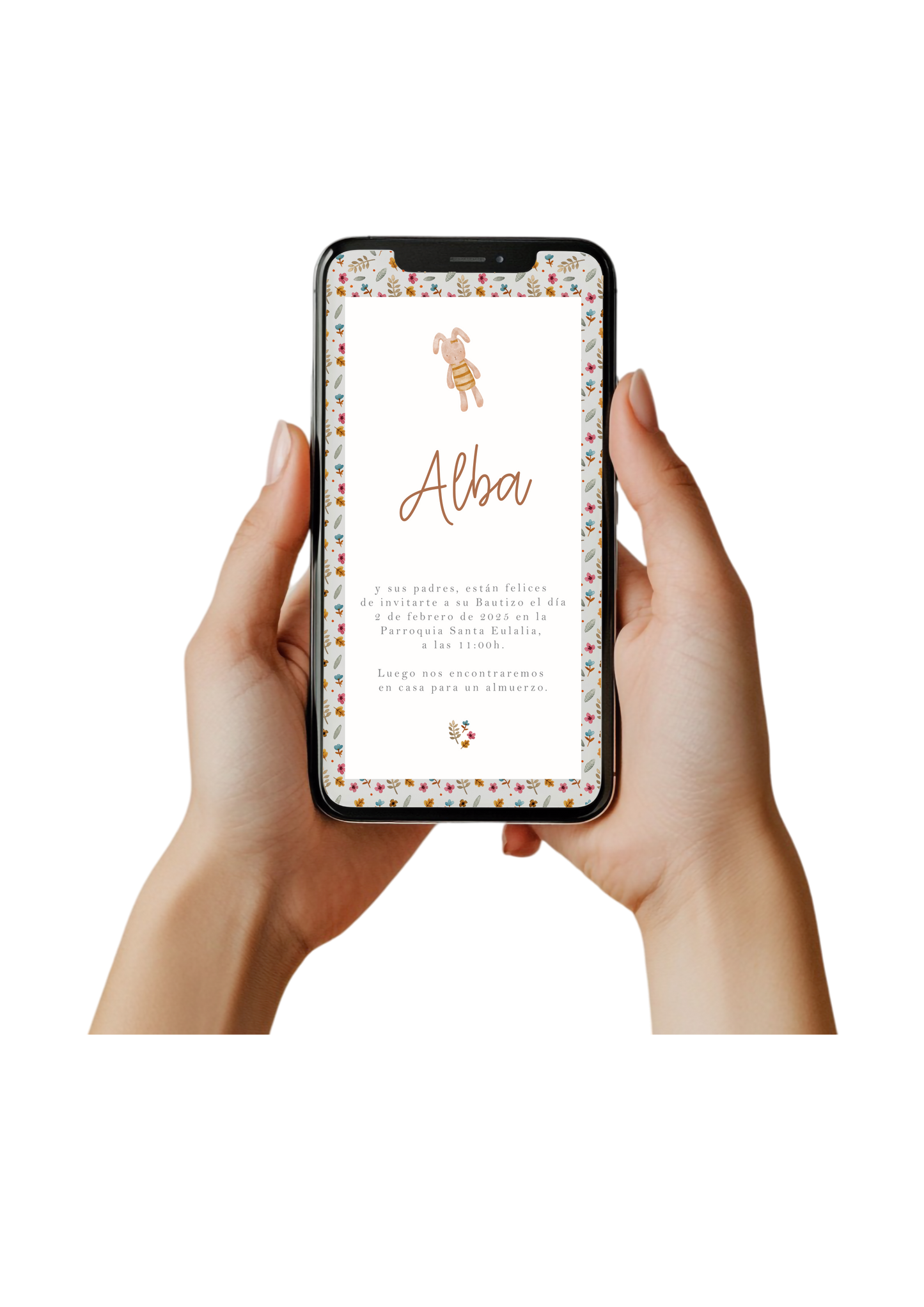 Invitación digital personalizada Bautizo COLECCIÓN MARGARITE
