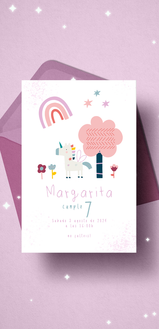 Invitación digital personalizada Festejos y cumpleaños (fondo sobre)