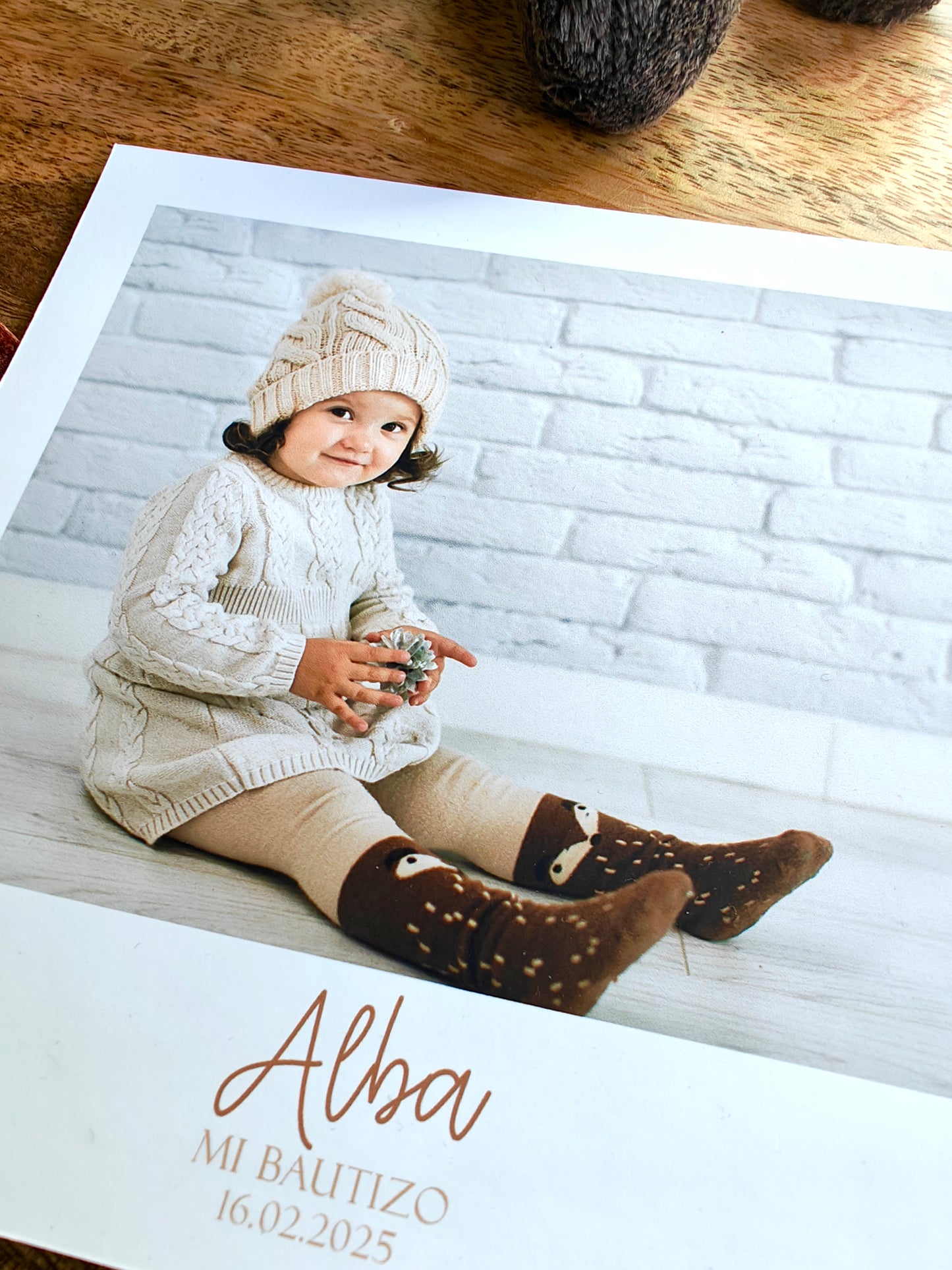 Recordatorio Polaroid personalizado Bautizo COLECCIÓN MARGARITE
