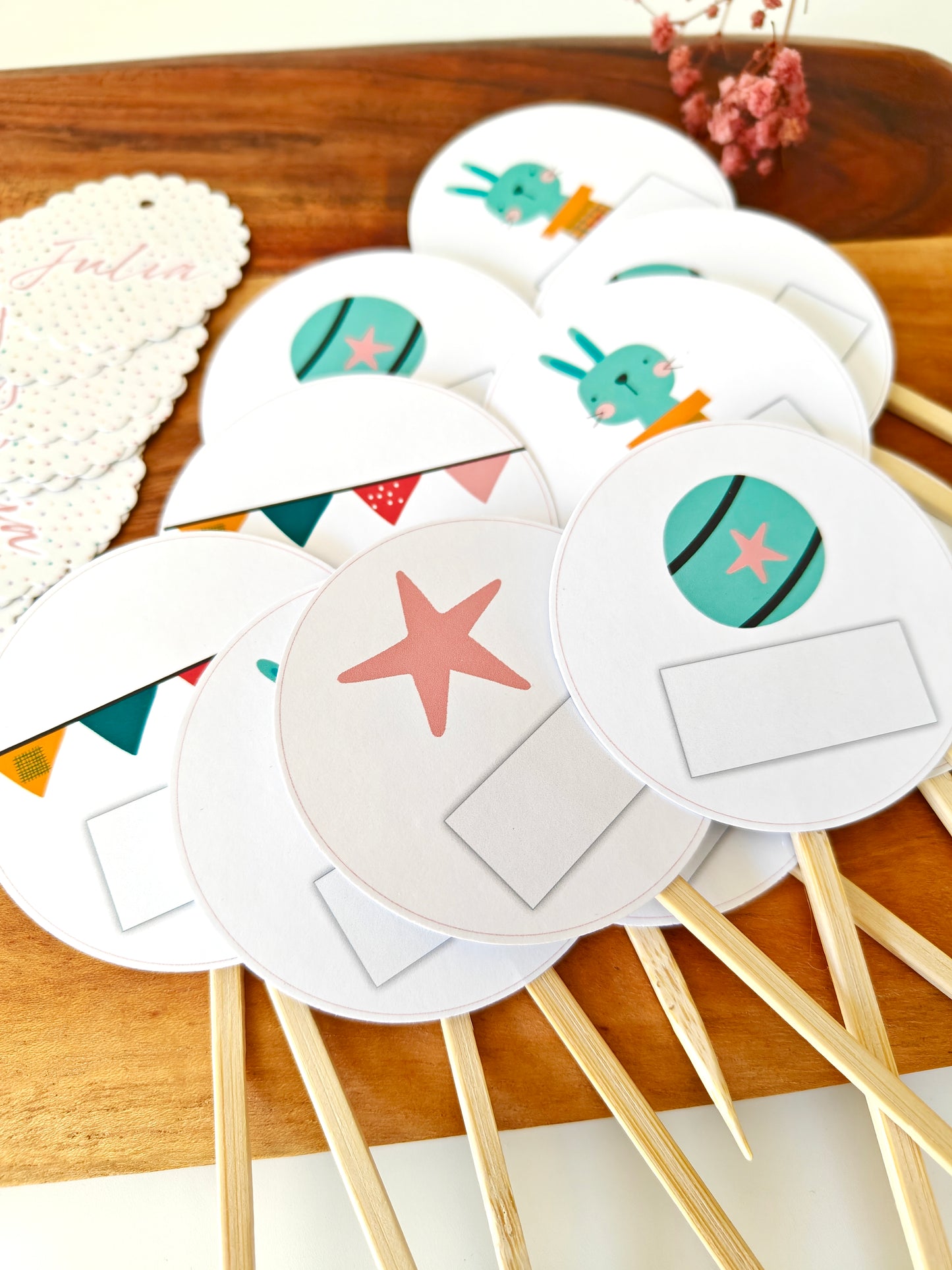 Pack decoración, papelería y detalles Festejos y cumpleaños CIRCUS FUN (con chocolatina)