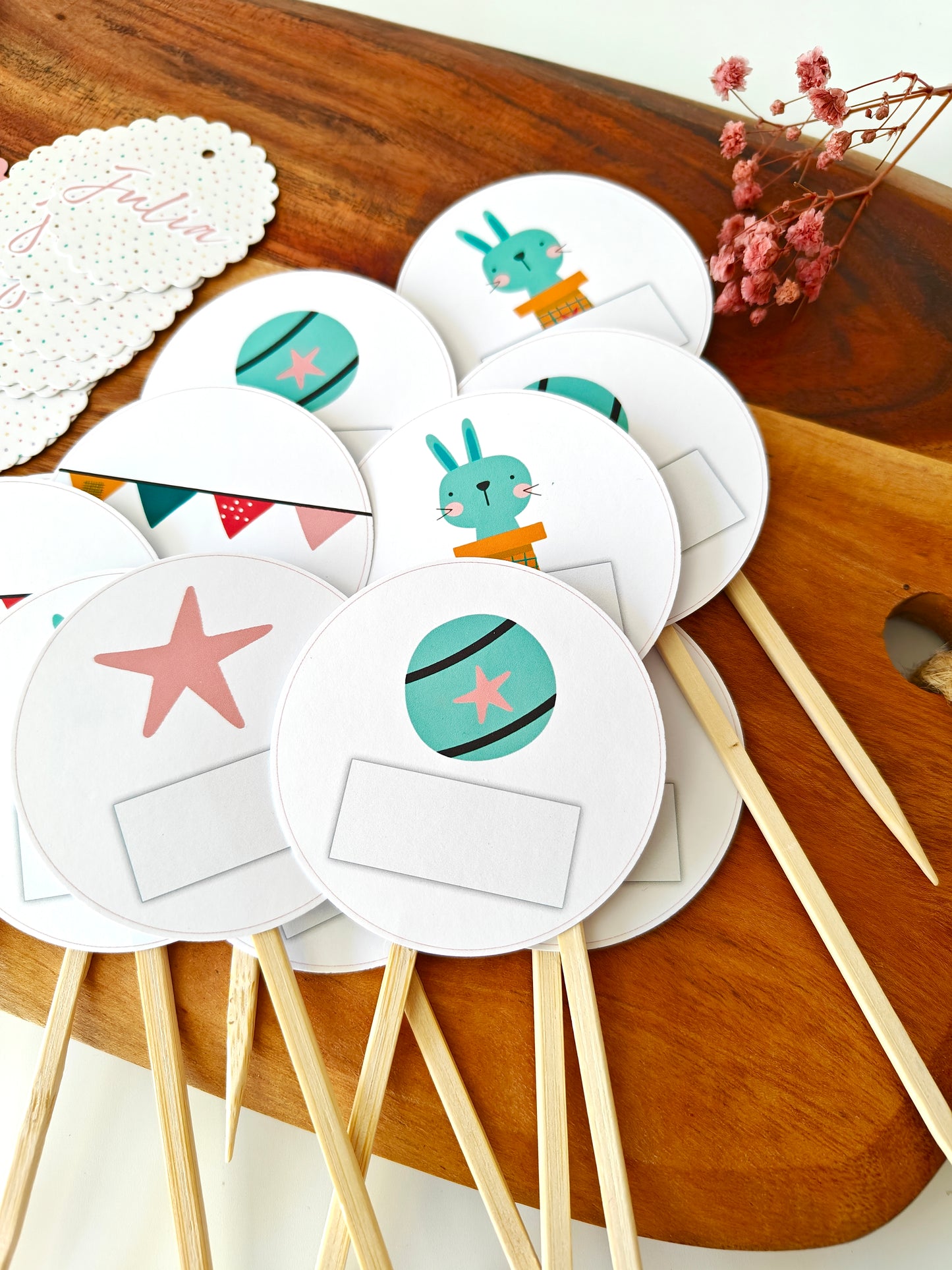 Toppers mesa / comida / cupscakes personalizados Festejos y cumpleaños