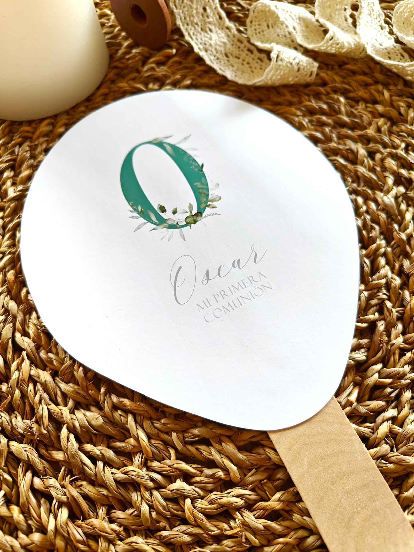 Abanico de papel personalizado Comunión COLECCIÓN VERONA