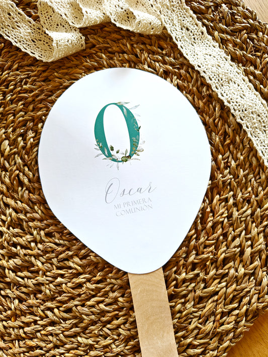 Abanico de papel personalizado Comunión COLECCIÓN VERONA