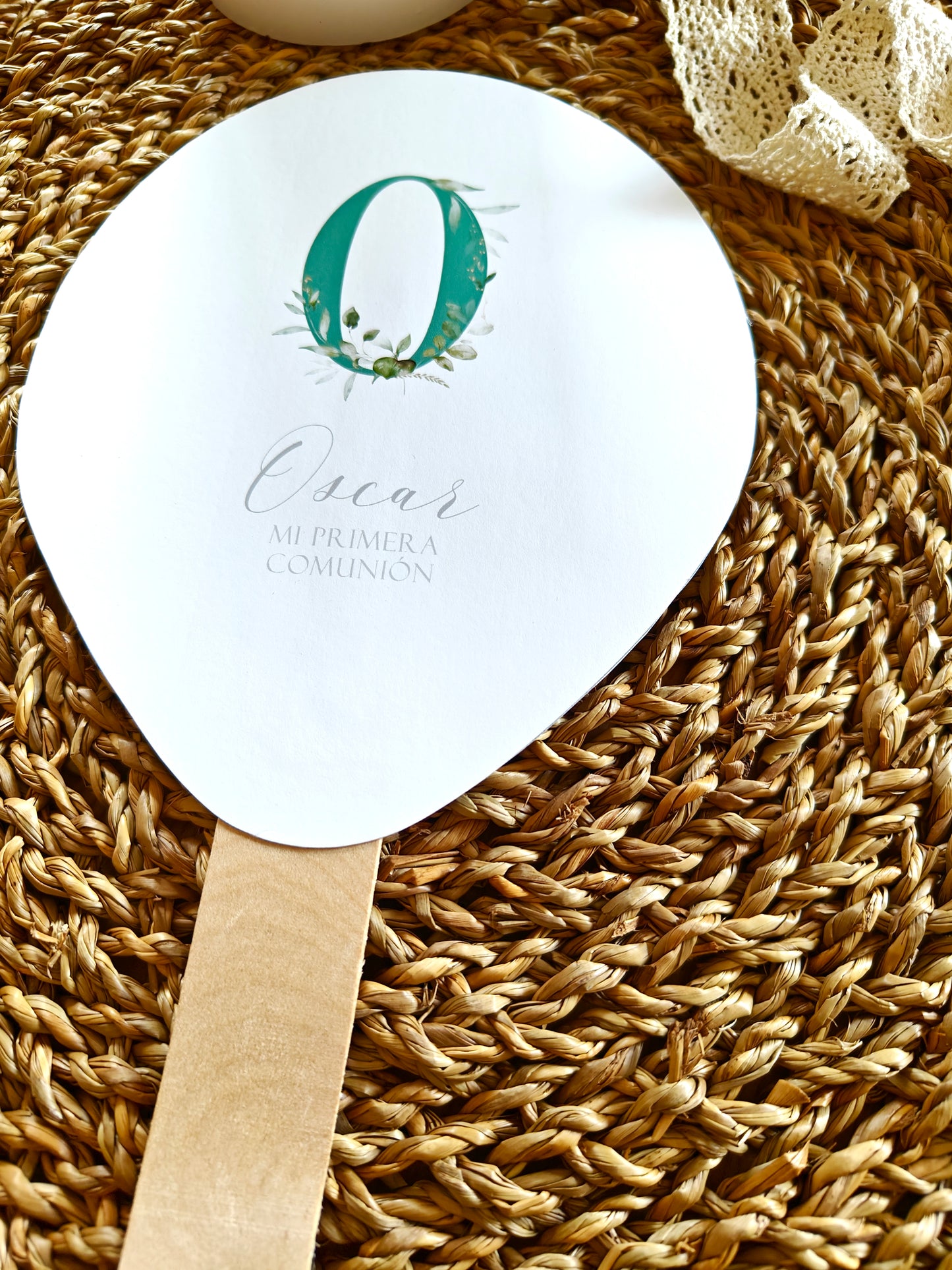 Abanico de papel personalizado Comunión COLECCIÓN VERONA