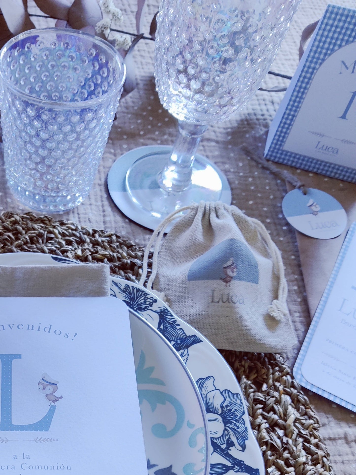 bolsa personalizada para detalle de comunion, bautizo o eventos