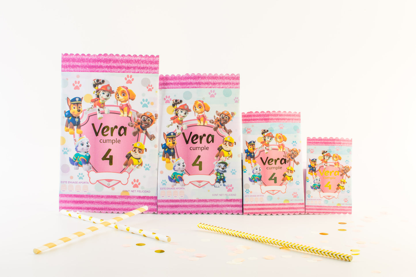 Bolsa patatas o dulces (chipbag) personalizada Festejos y cumpleaños