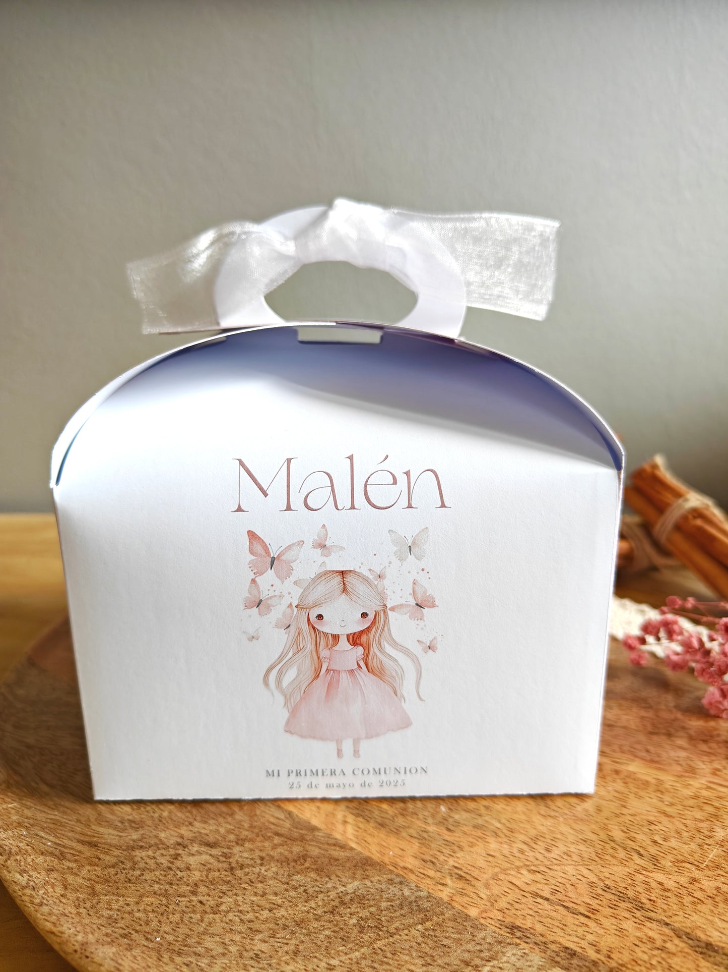 Caja Big Box personalizada Comunión COLECCIÓN BUTTERFLY