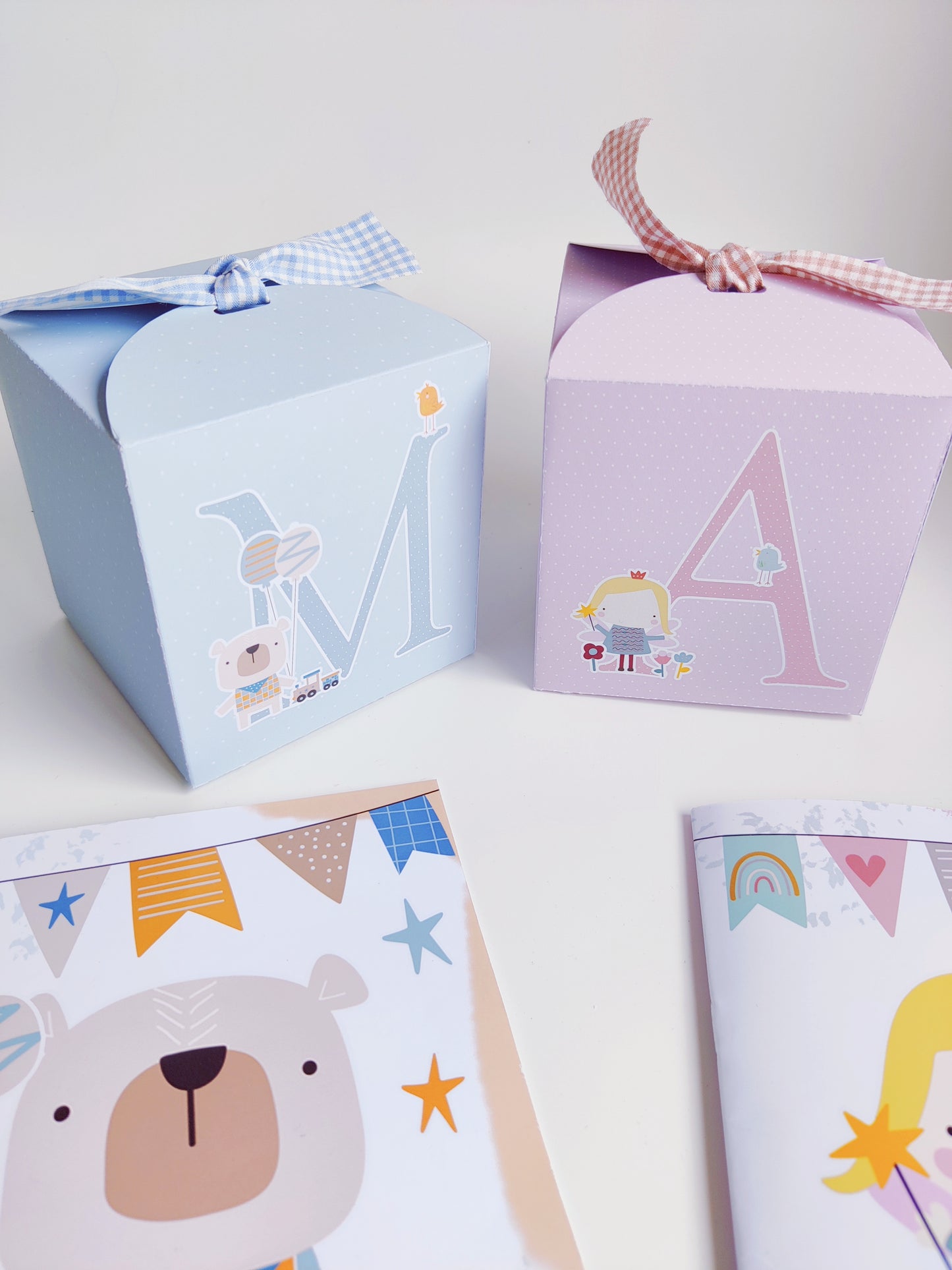 caja para galletas, chuches o detalles de regalo para invitados bautizo