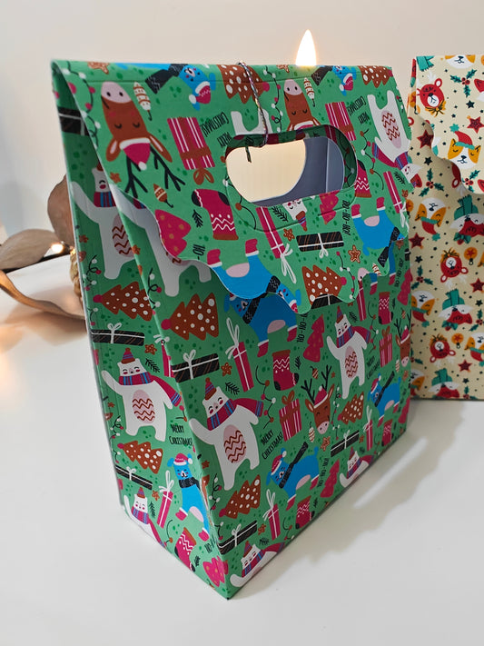 caja para chuches, cookies navideñas