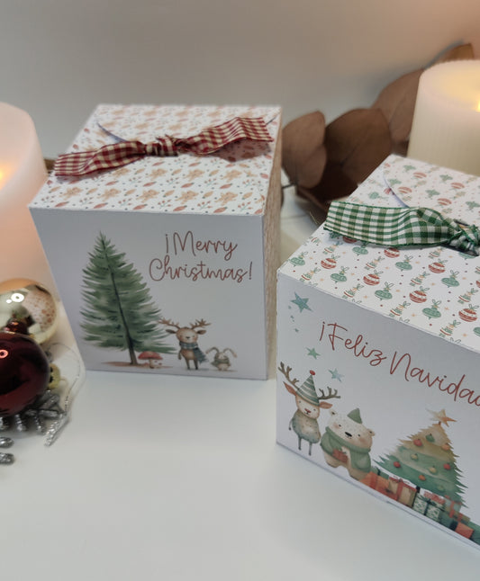 caja para galletas, chuches o detalles pequeños regalo navidad