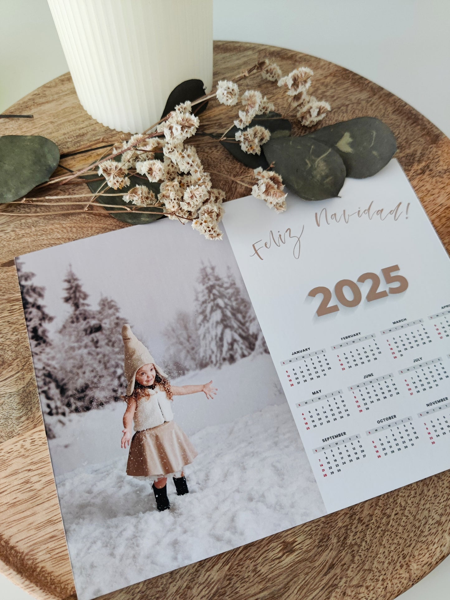 Calendario con foto Navidad