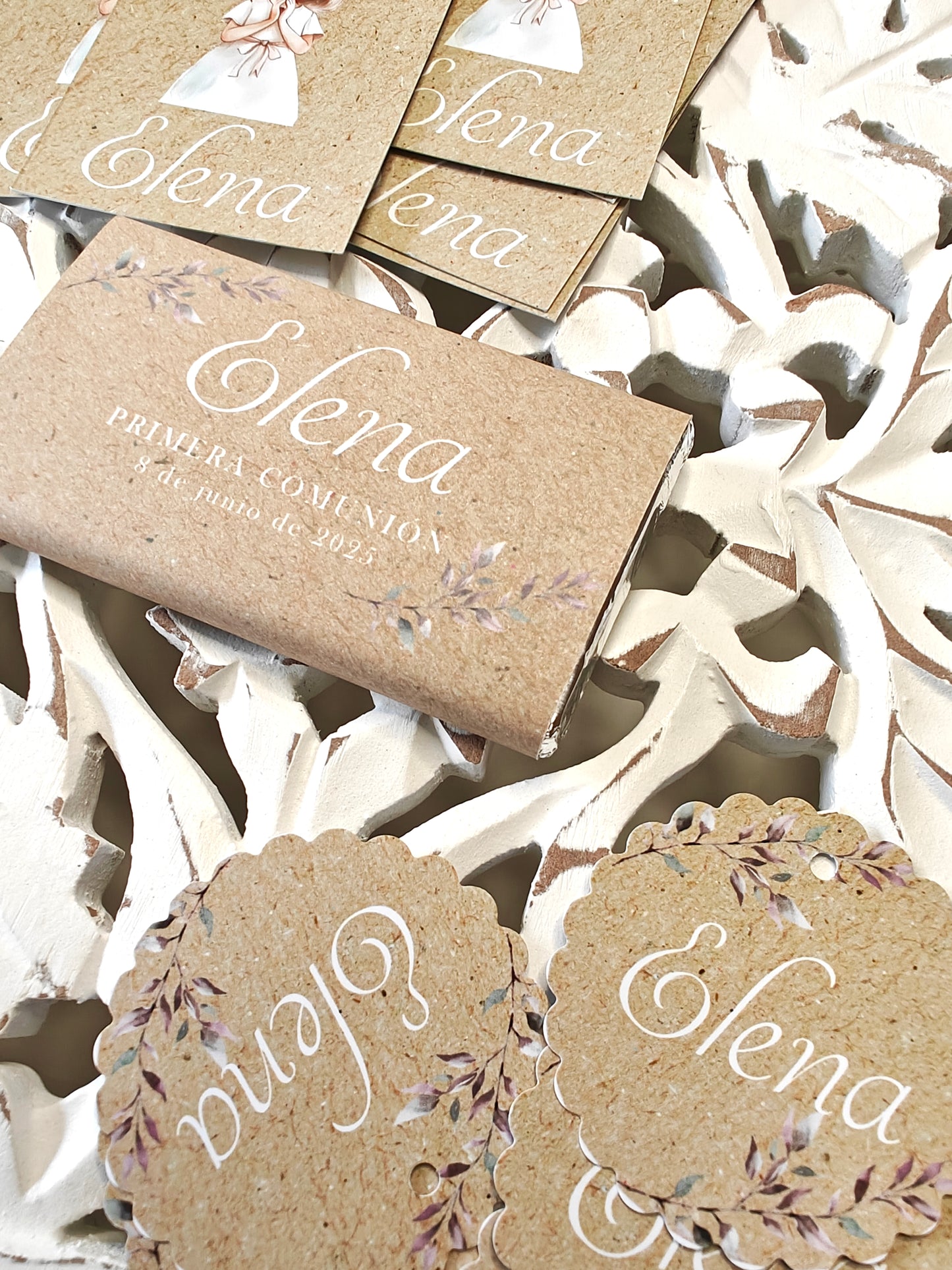 Chocolatina personalizada 20g. Comunión COLECCION FOREST