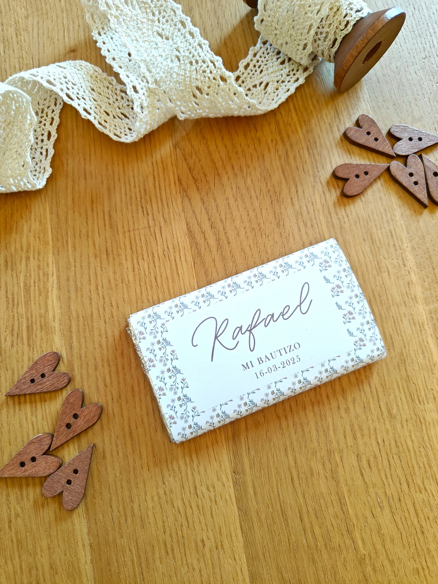 Chocolatina personalizada 20g. Bautizo COLECCIÓN BARI