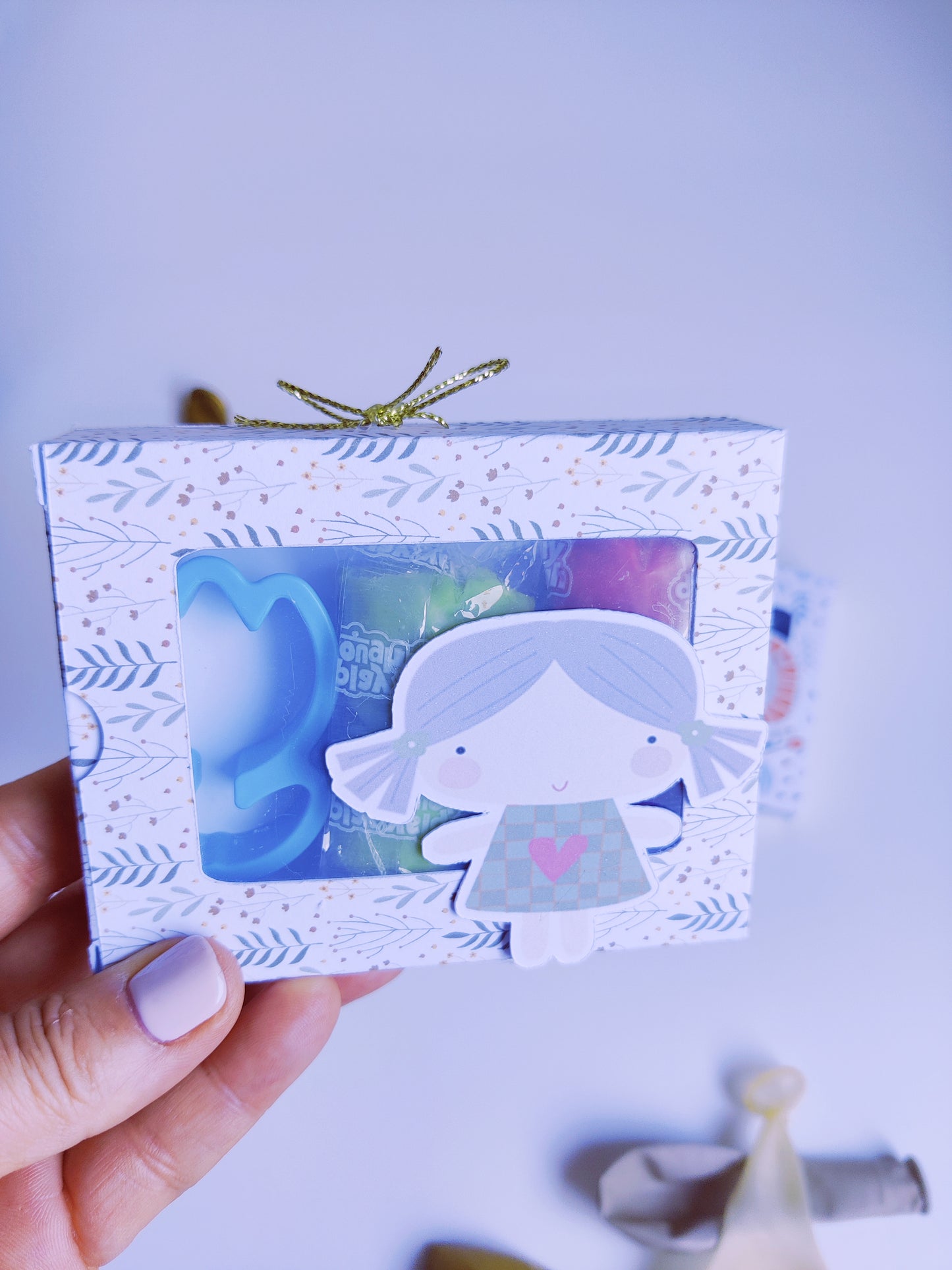 Caja plastilinas personalizada Bautizo