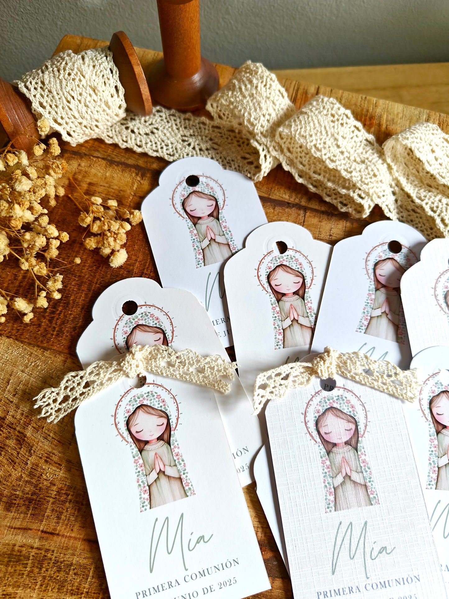 Pack Etiquetas personalizadas Comunión COLECCIÓN VIRGENCITA