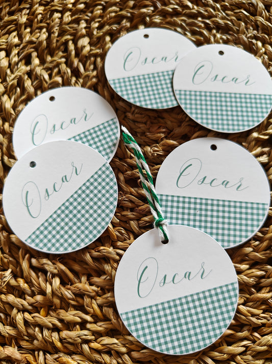 Pack x 15 Etiquetas redonda personalizada Comunión COLECCIÓN VERONA