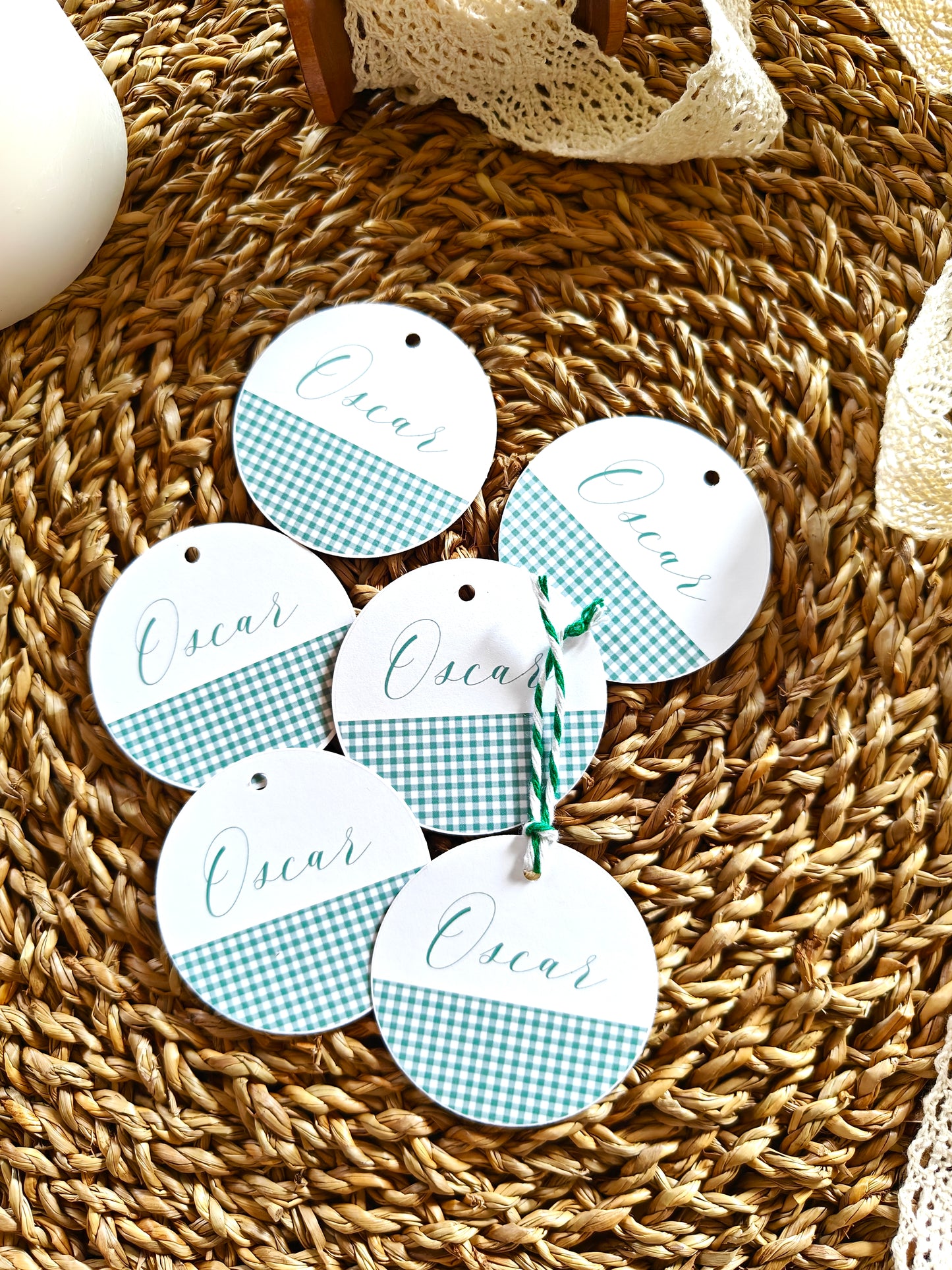 Pack x 15 Etiquetas redonda personalizada Comunión COLECCIÓN VERONA