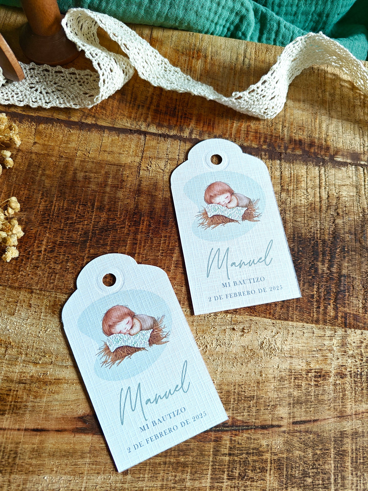 Pack Etiquetas personalizadas Bautizo COLECCIÓN BABY GIRL