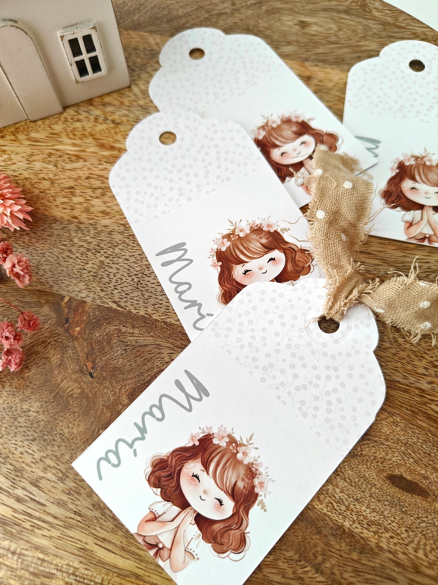 Pack x 15 Etiquetas personalizadas Comunión COLECCIÓN ROSA
