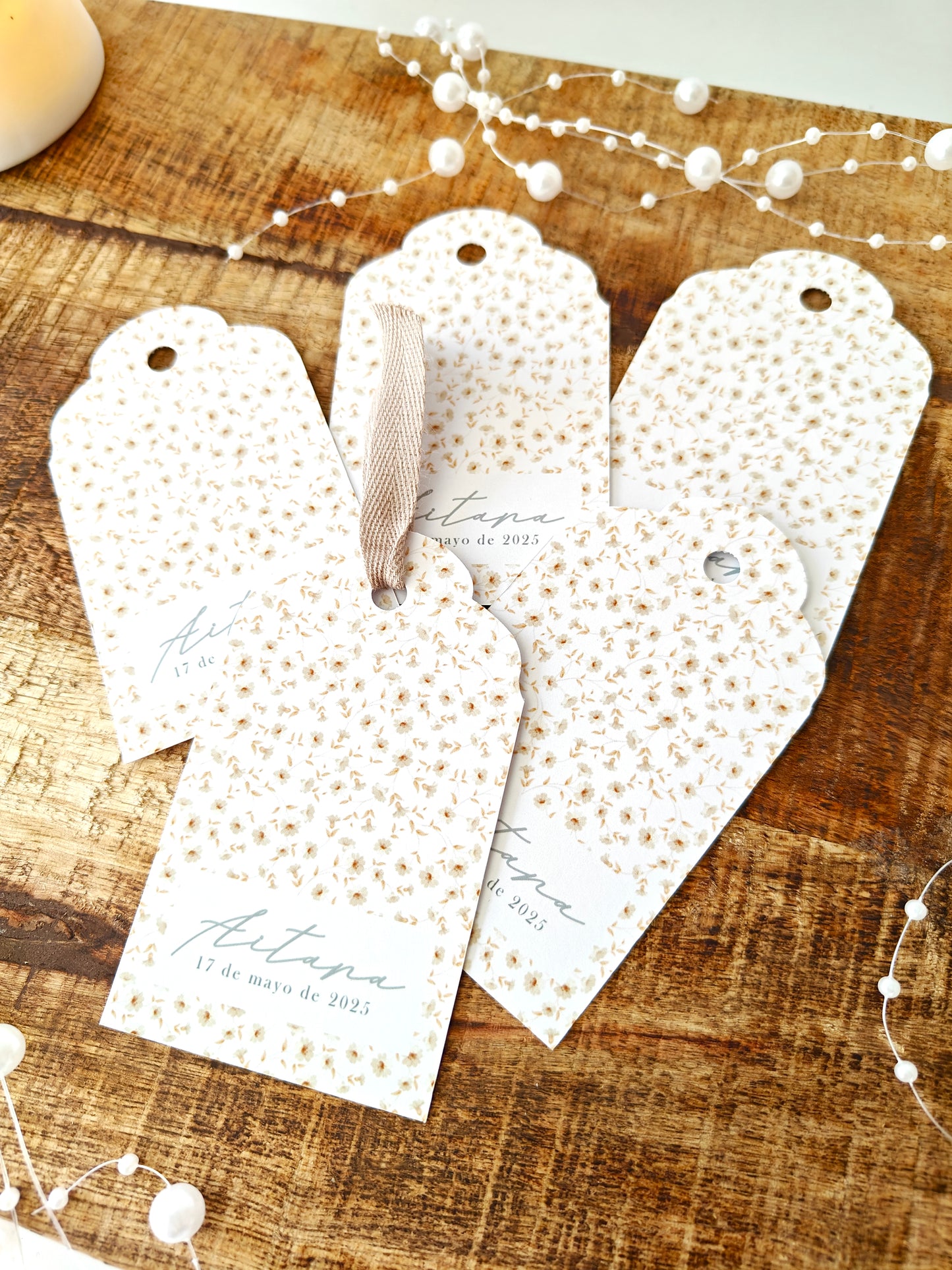 Pack Etiquetas personalizadas Comunión COLECCIÓN CAMOMILE