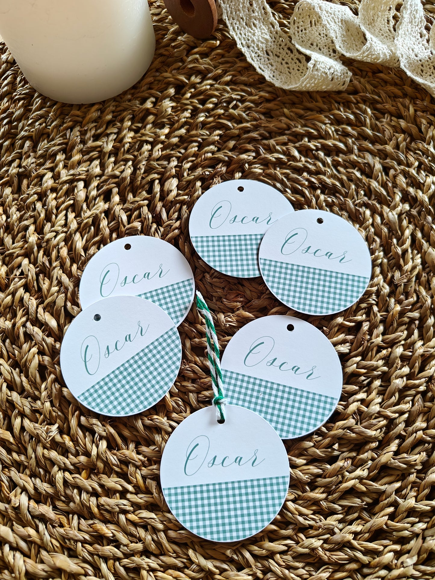 Pack x 15 Etiquetas redonda personalizada Comunión COLECCIÓN VERONA