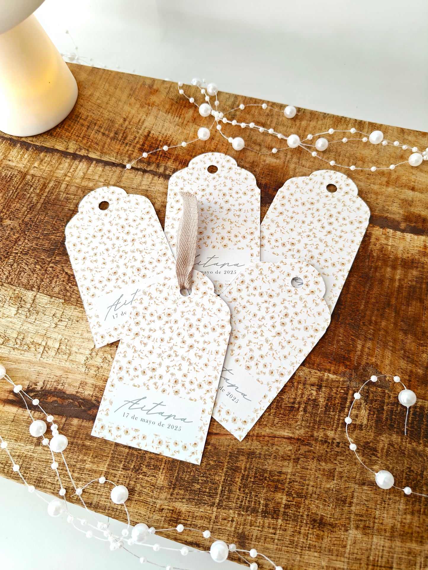 Pack Etiquetas personalizadas Comunión COLECCIÓN CAMOMILE