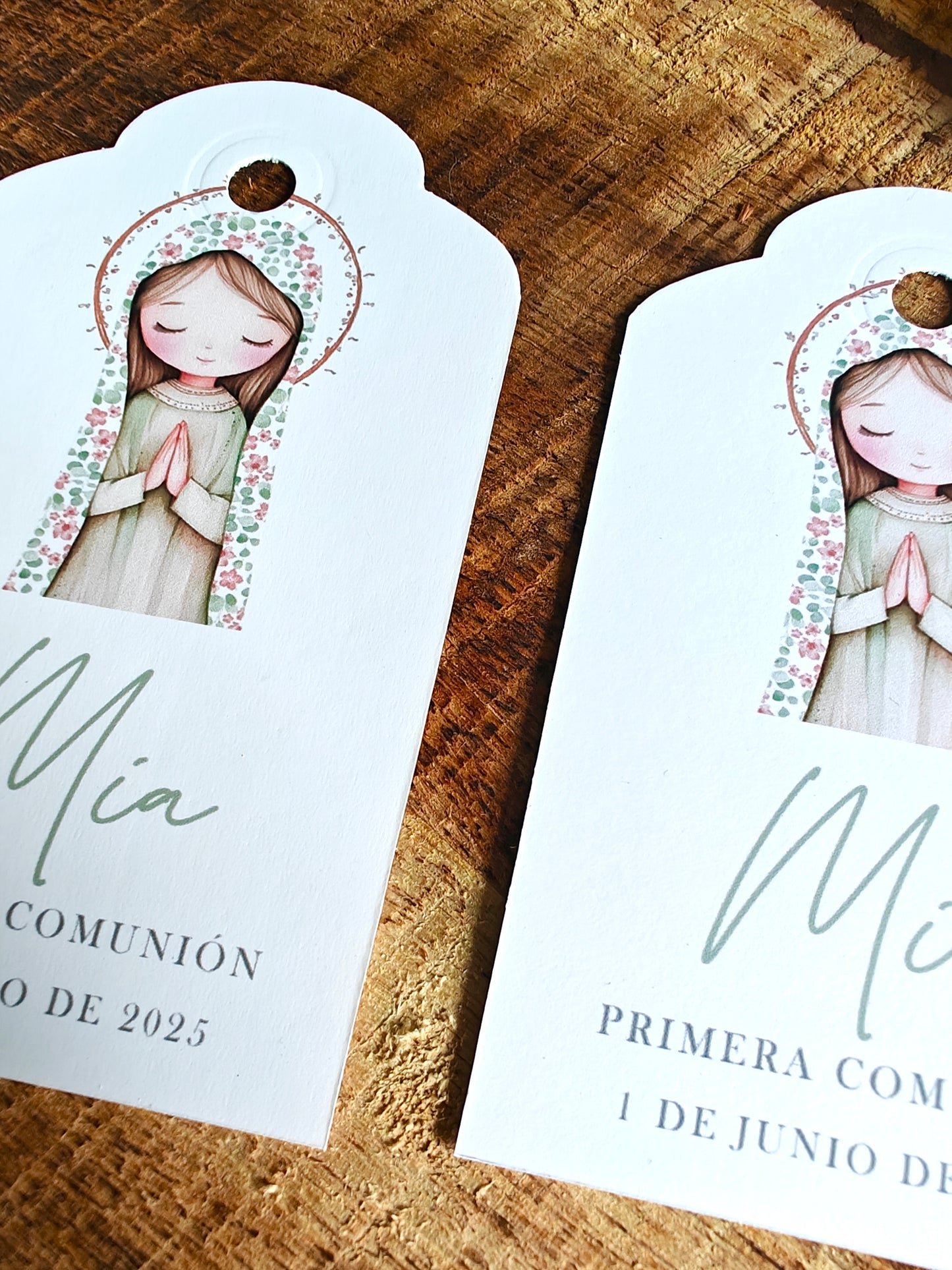 Pack Etiquetas personalizadas Comunión COLECCIÓN VIRGENCITA