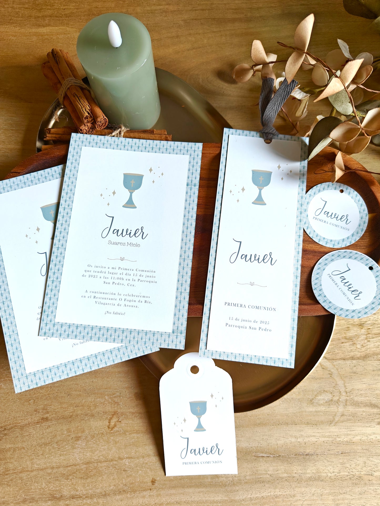 Pack Etiquetas personalizadas Comunión COLECCIÓN IMAGINE CALIZ
