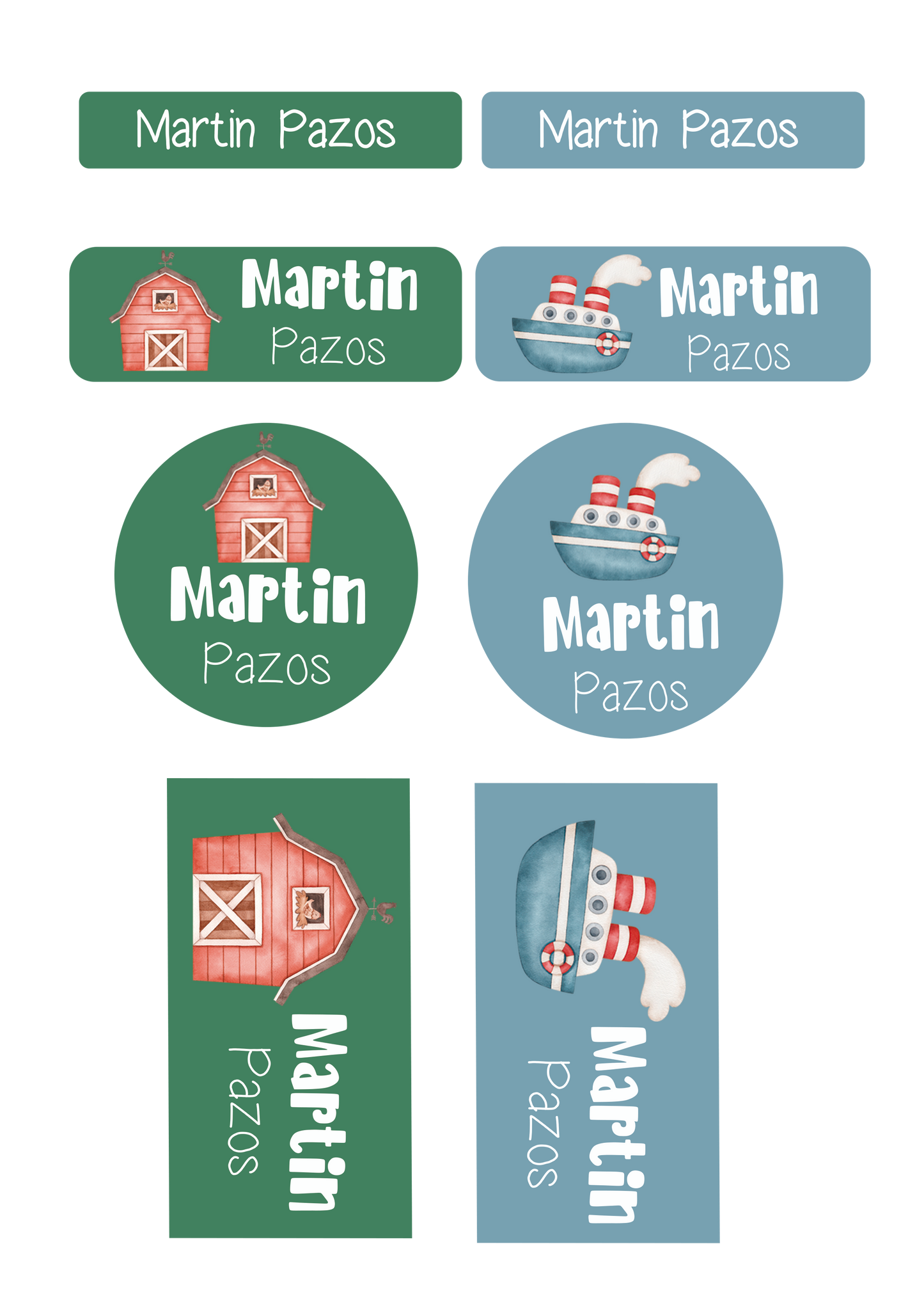 Etiquetas escolares Waterproof Vuelta al colegio