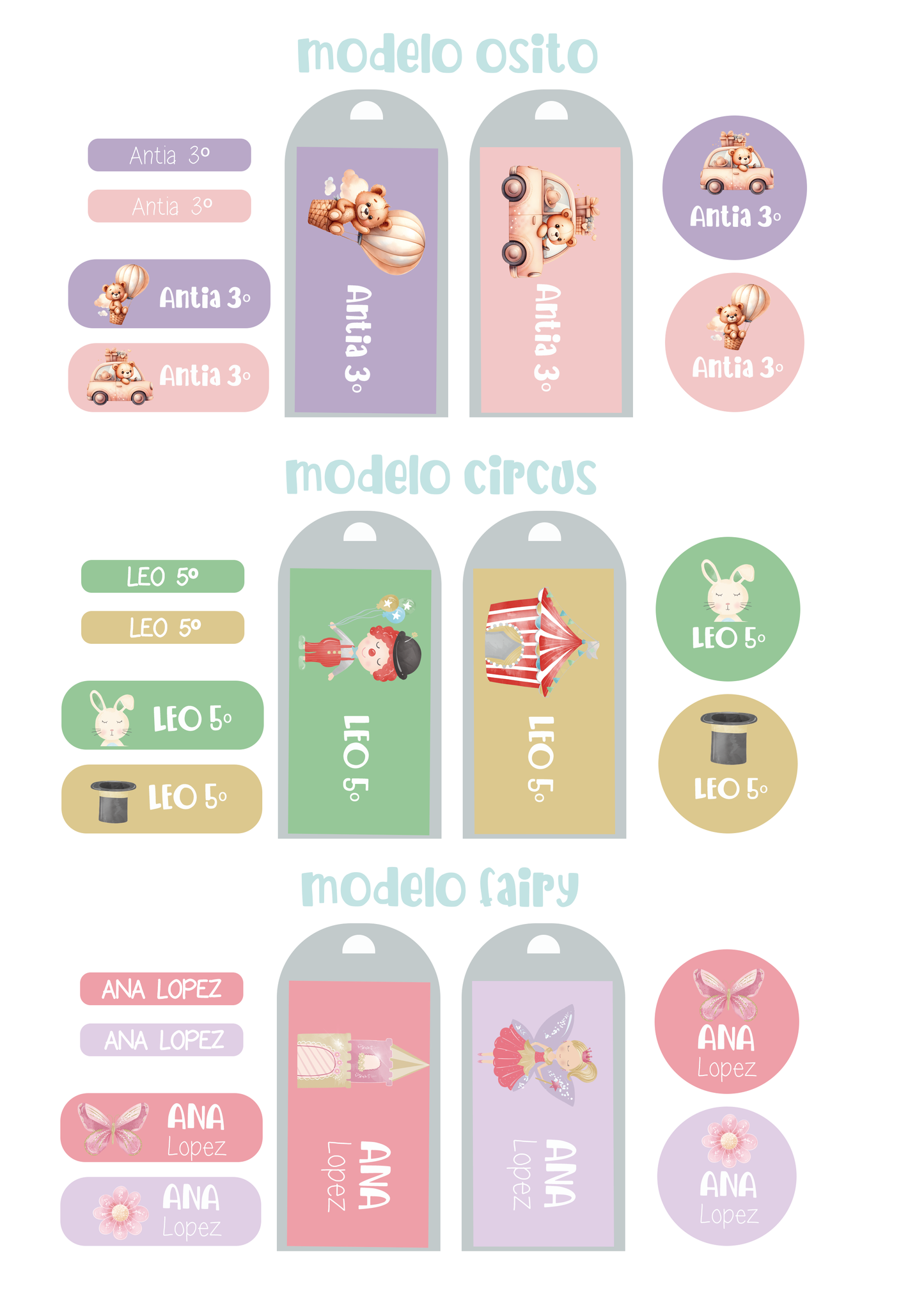 etiquetas identificativas