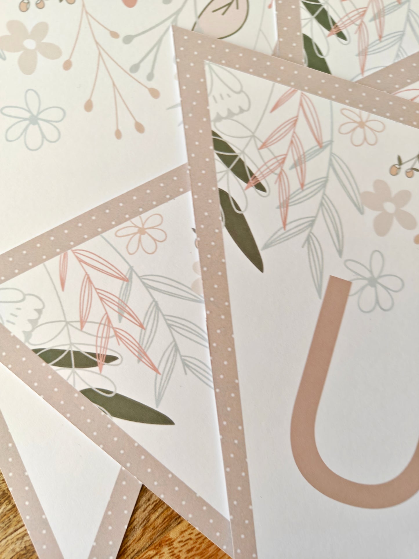 Guirnalda personalizada de papel Comunión COLECCIÓN PRIMAVERA