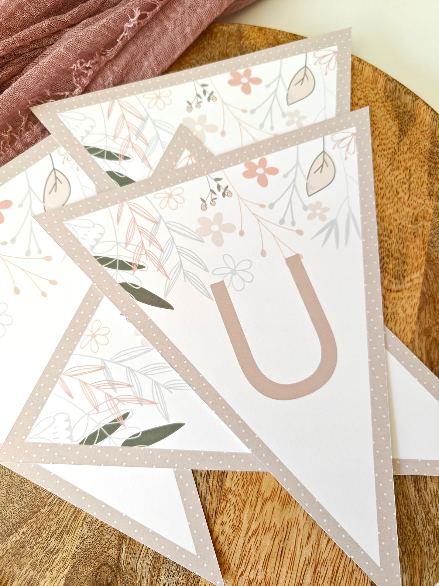Guirnalda personalizada de papel Comunión COLECCIÓN PRIMAVERA